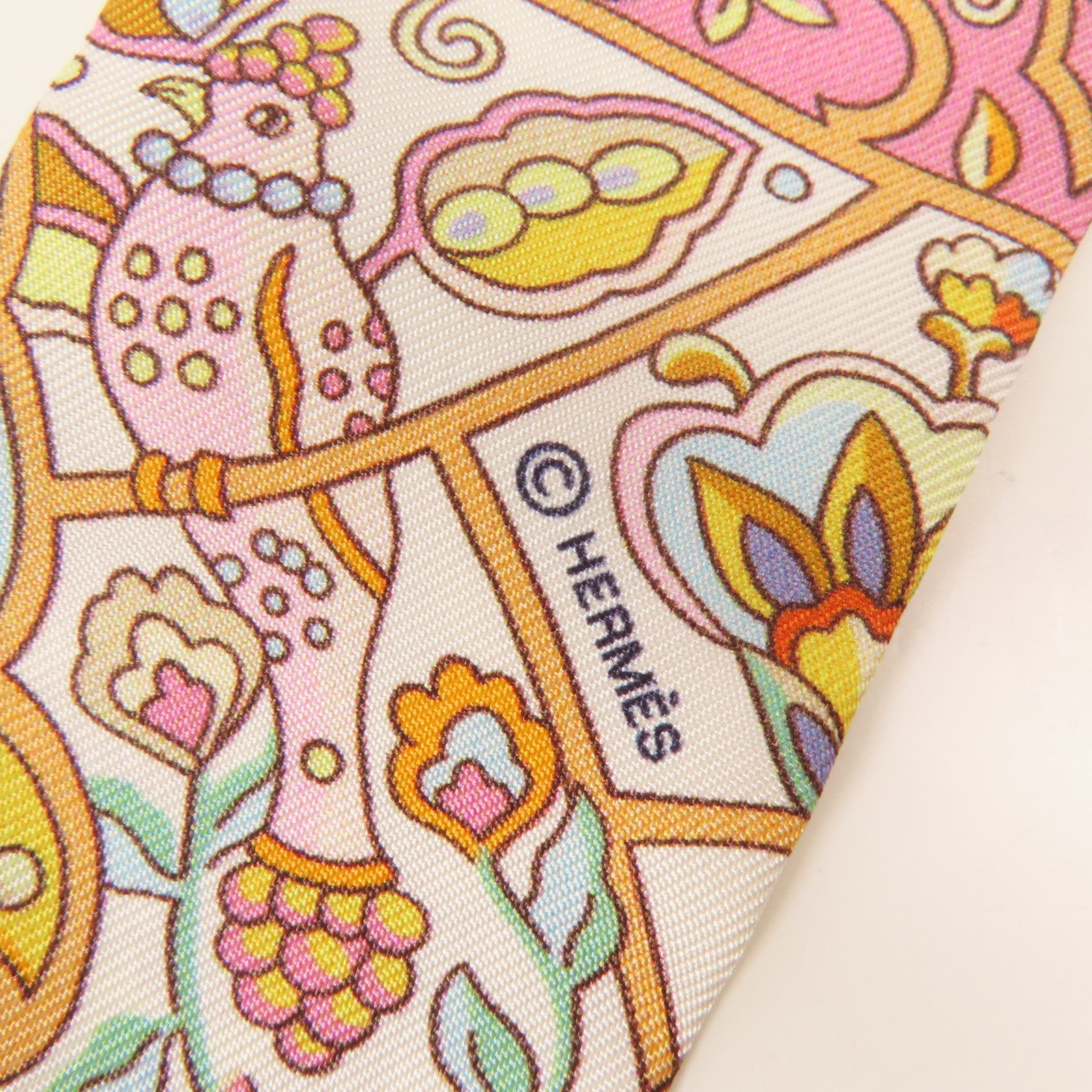 HERMES 絲質Twilly絲巾