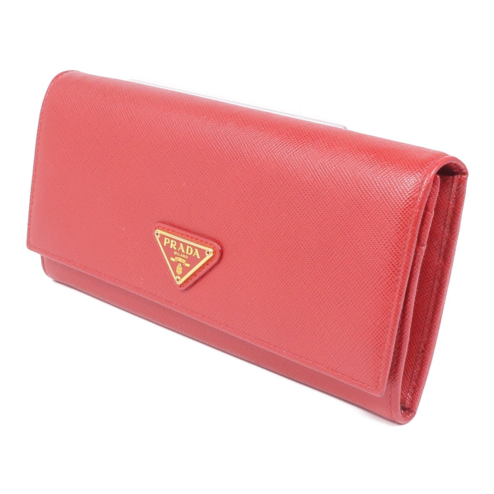 PRADA Saffiano皮革Long Wallet金扣長錢包