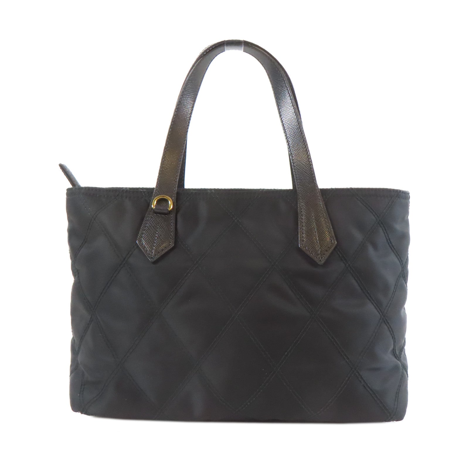 PRADA 尼龍Shoulder Bag金扣手挽肩背兩用袋黑色