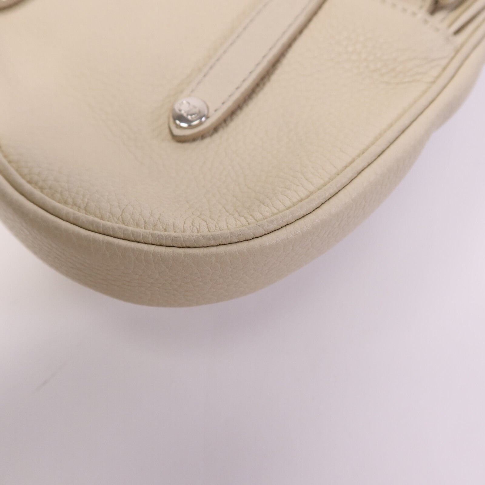 Dior 牛皮皮革Saddle Bag銀扣肩背袋