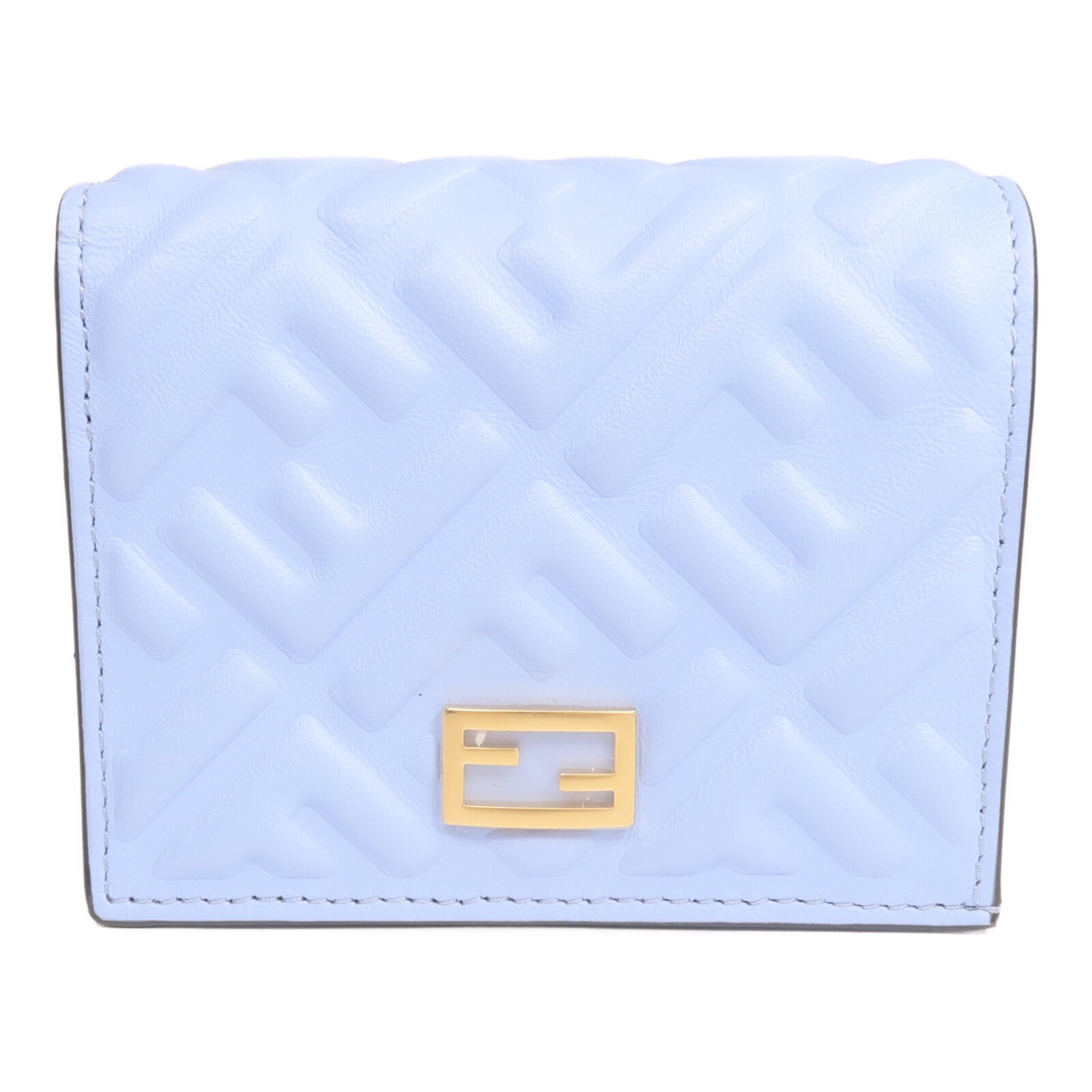 FENDI 【激減優惠】牛皮皮革Wallet金扣錢包