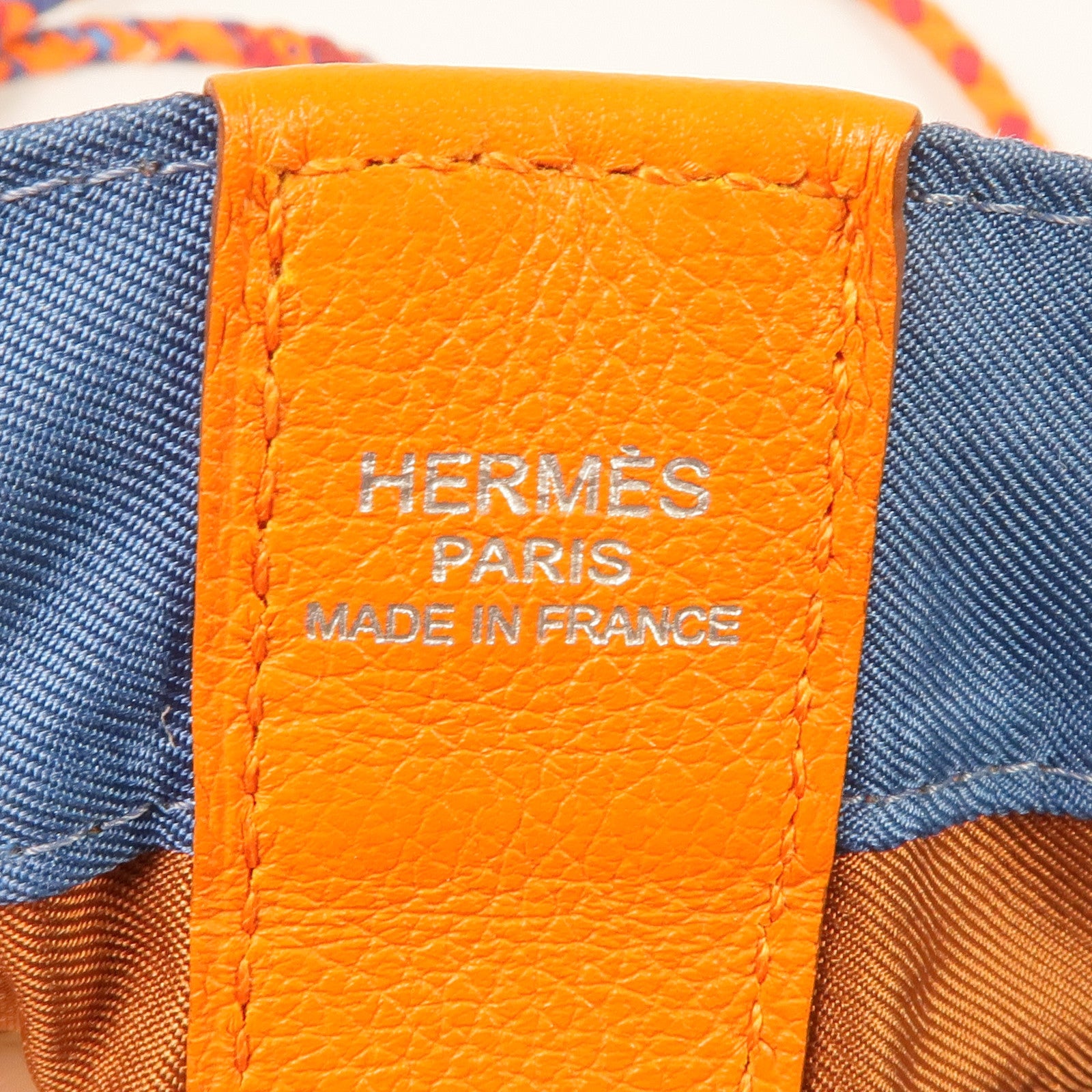 HERMES 絲質/牛皮皮革Soie Cool Backpack銀扣背包