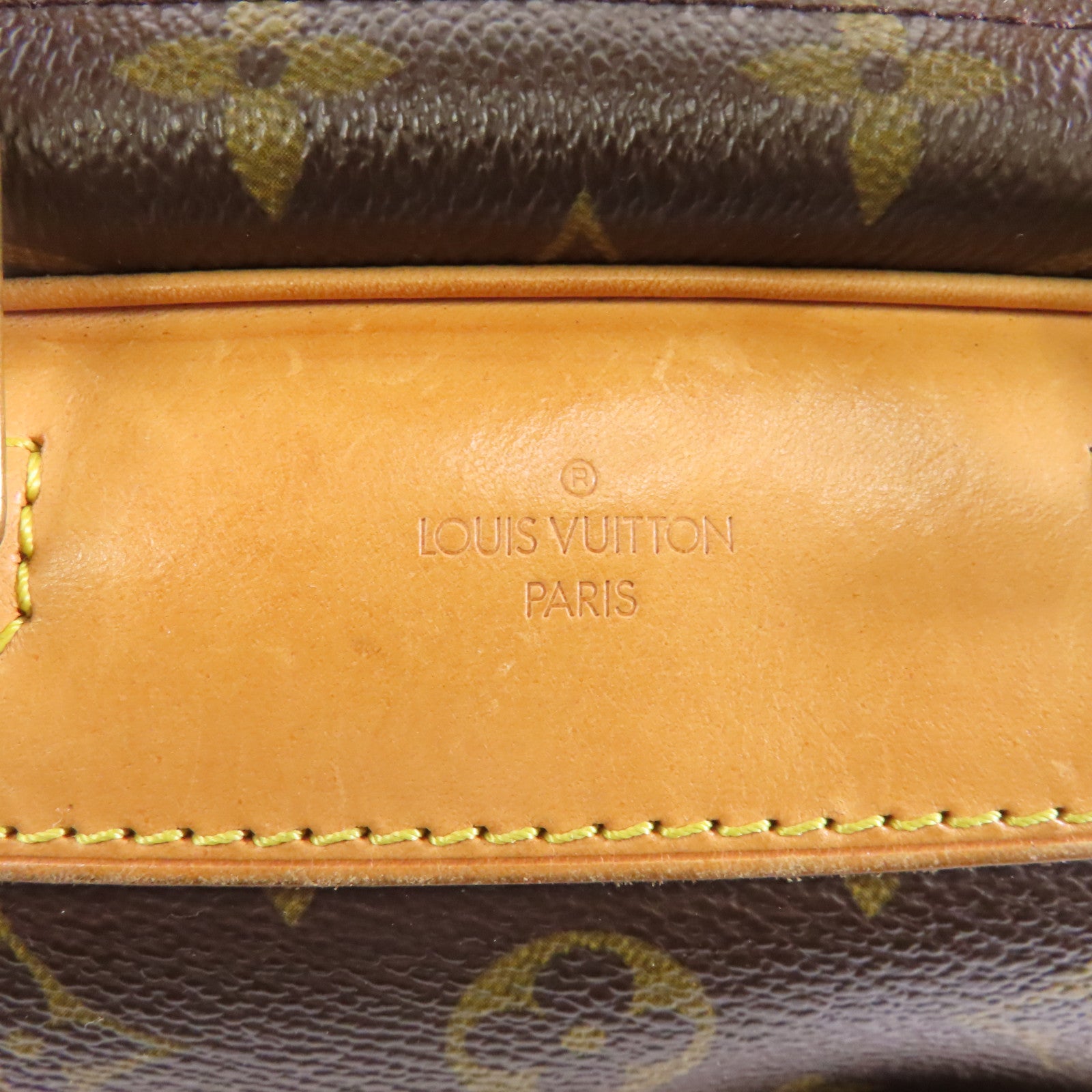 LOUIS VUITTON 【激減優惠】Monogram Deauville Monogram金扣手挽袋啡色
