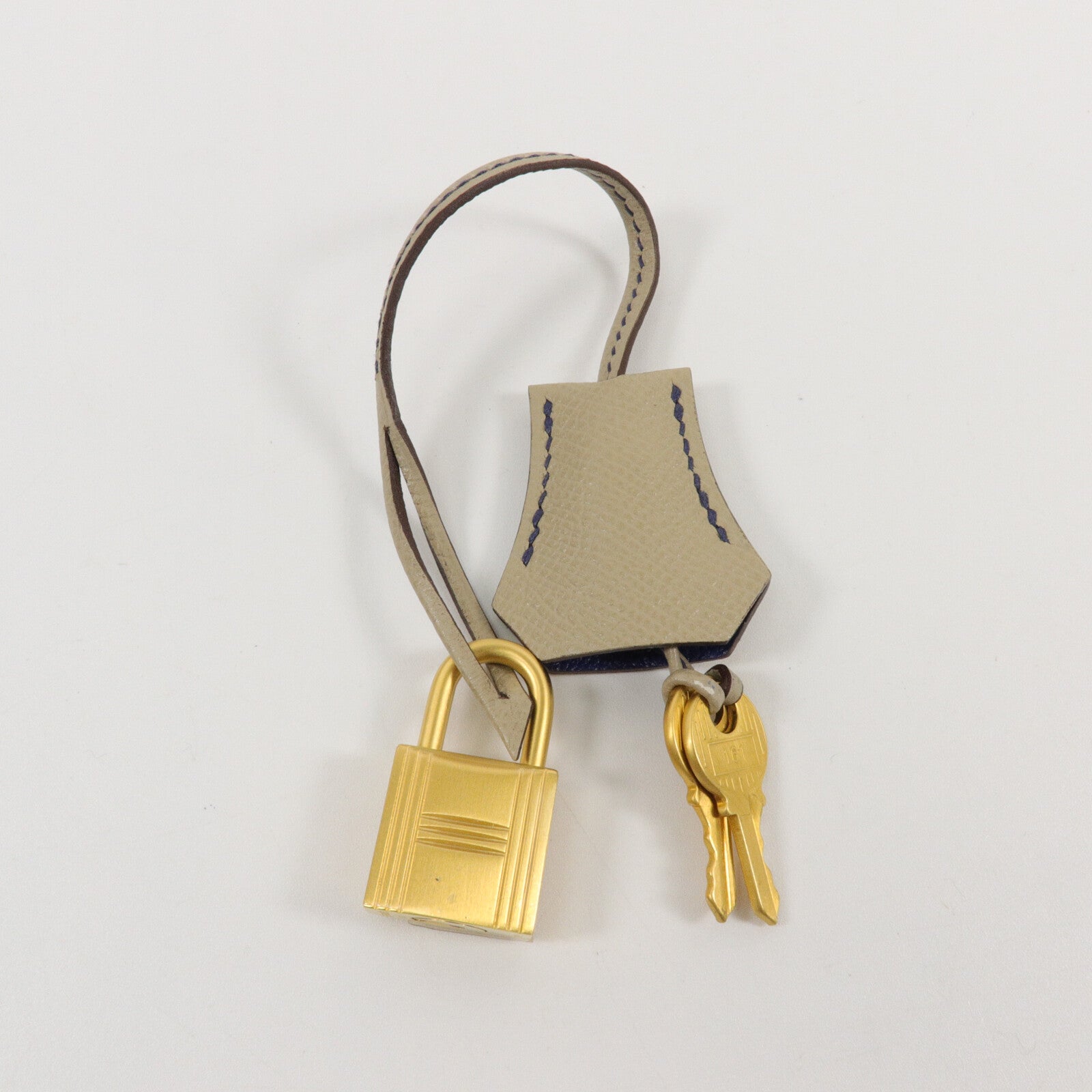 HERMES Epsom皮革Kelly 28手挽肩背兩用袋Blue Sapphire/Trench