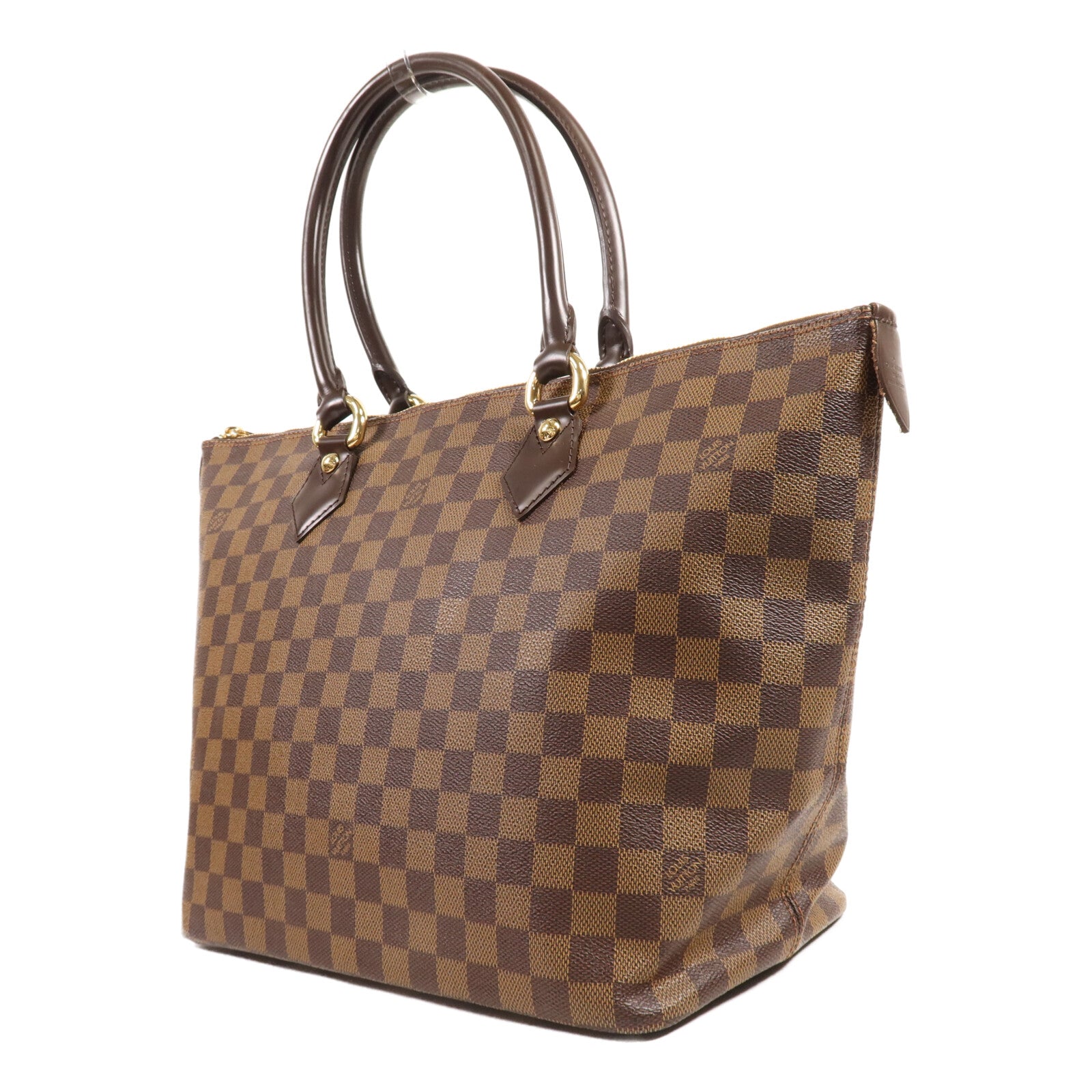 LOUIS VUITTON Damier Saleya MM金扣肩背袋/手挽袋