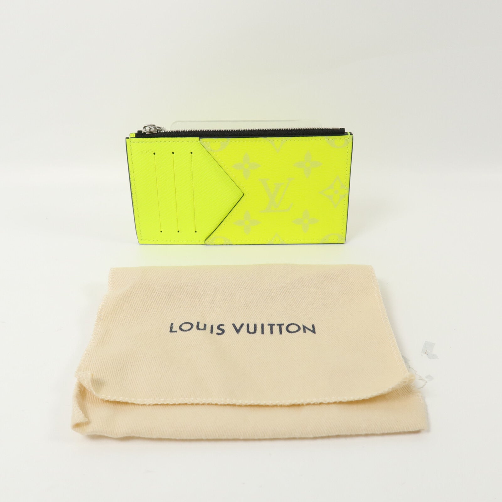 LOUIS VUITTON Monogram Taigarama Coin Card Holder卡片套