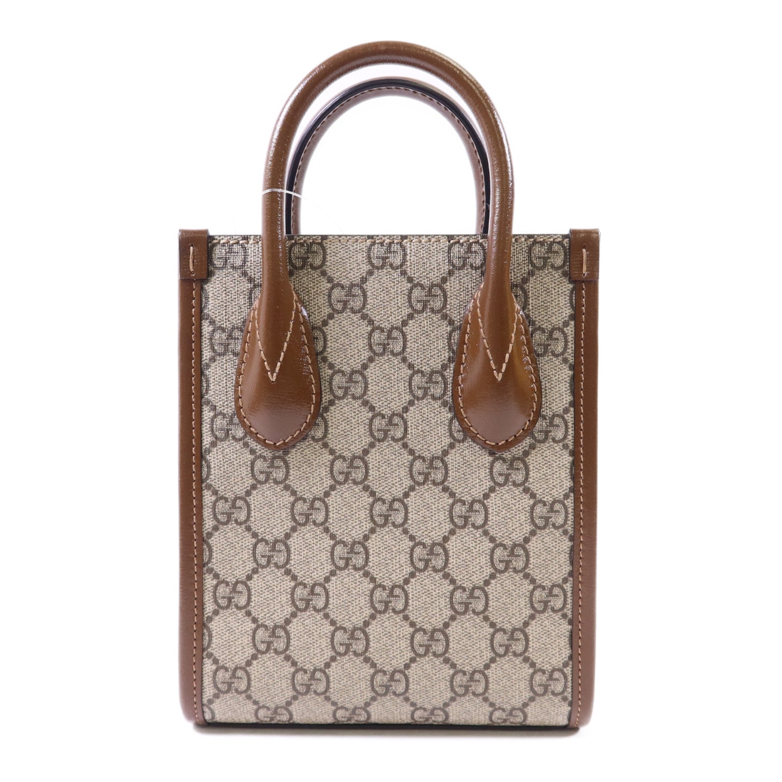 GUCCI 塗層帆布Interlocking G Mini Tote Bag金扣手挽肩背兩用袋