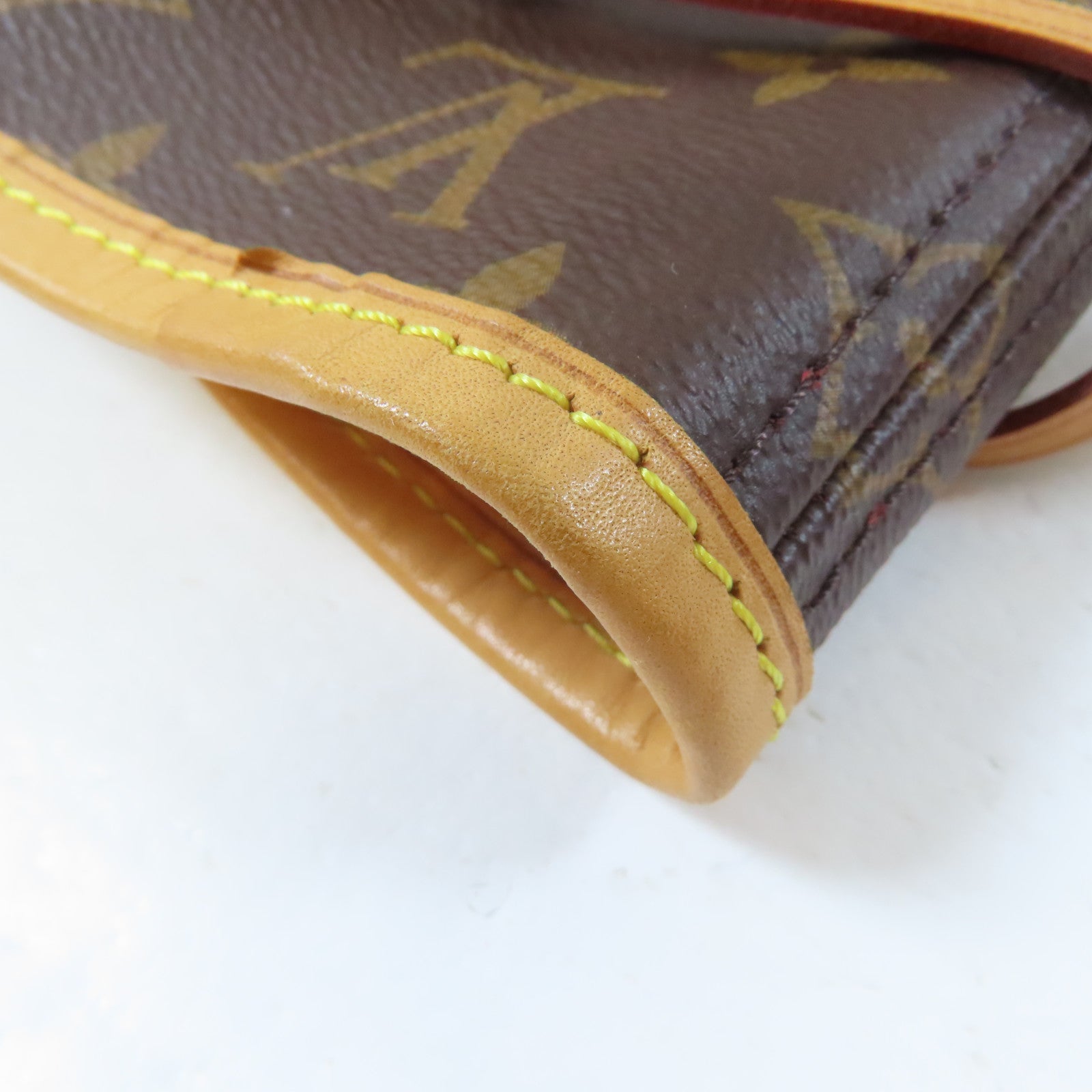 LOUIS VUITTON Monogram Neverfull MM金扣手挽袋啡色