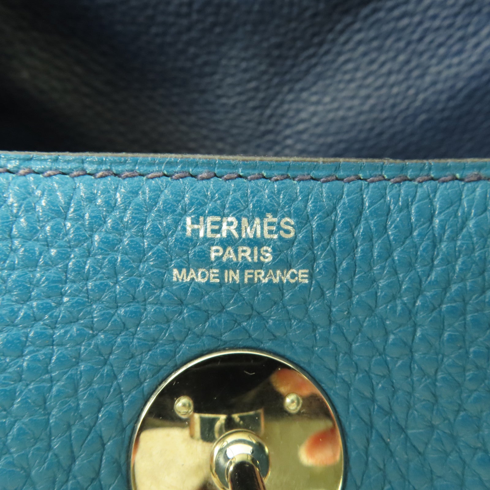 HERMES PHW Lindy 26 Handbag 2 Way Shoulder Bag Clemence Bleu Izmir/Bleu Saphir