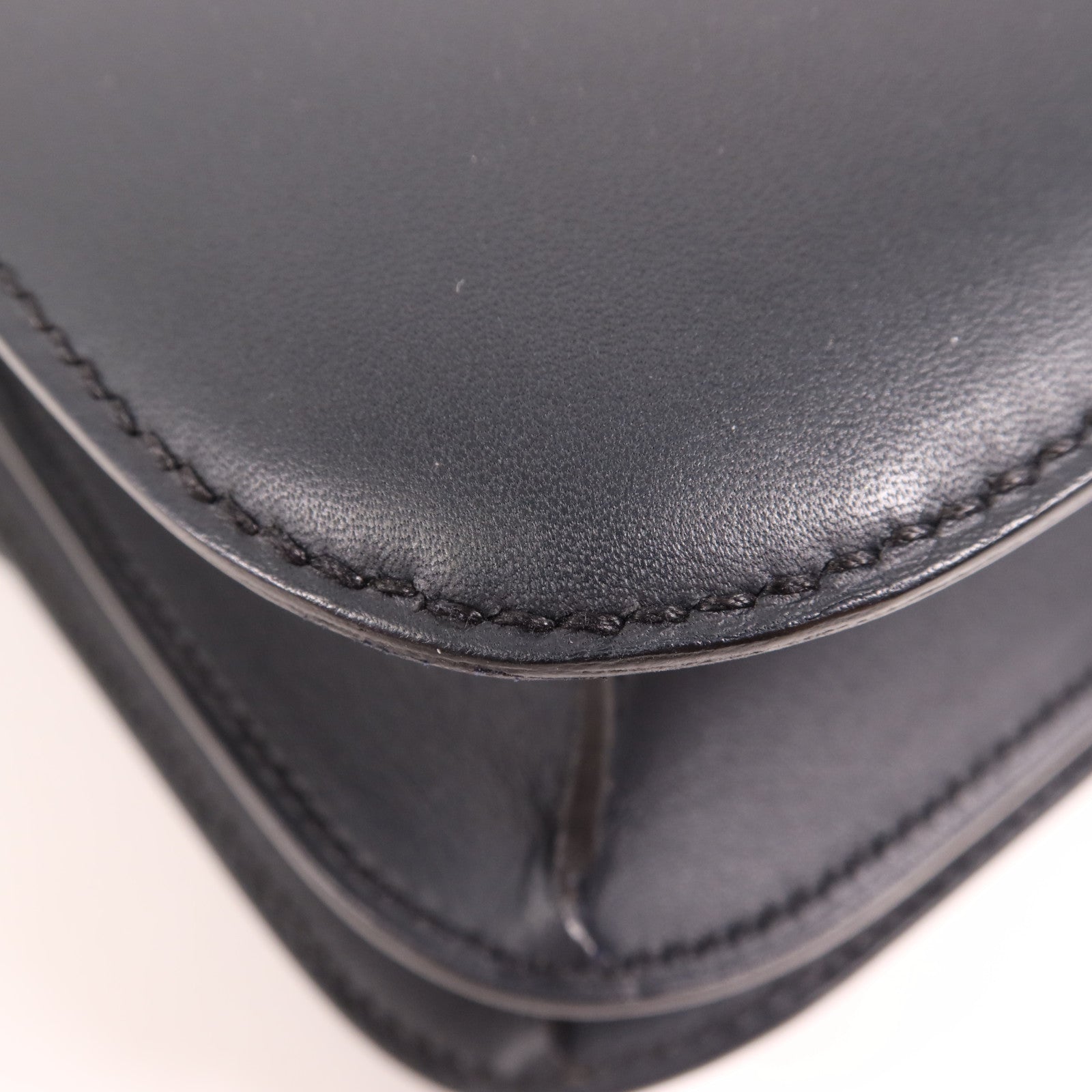 HERMES Swift皮革Constance 24銀扣肩背袋Bleu Ocean