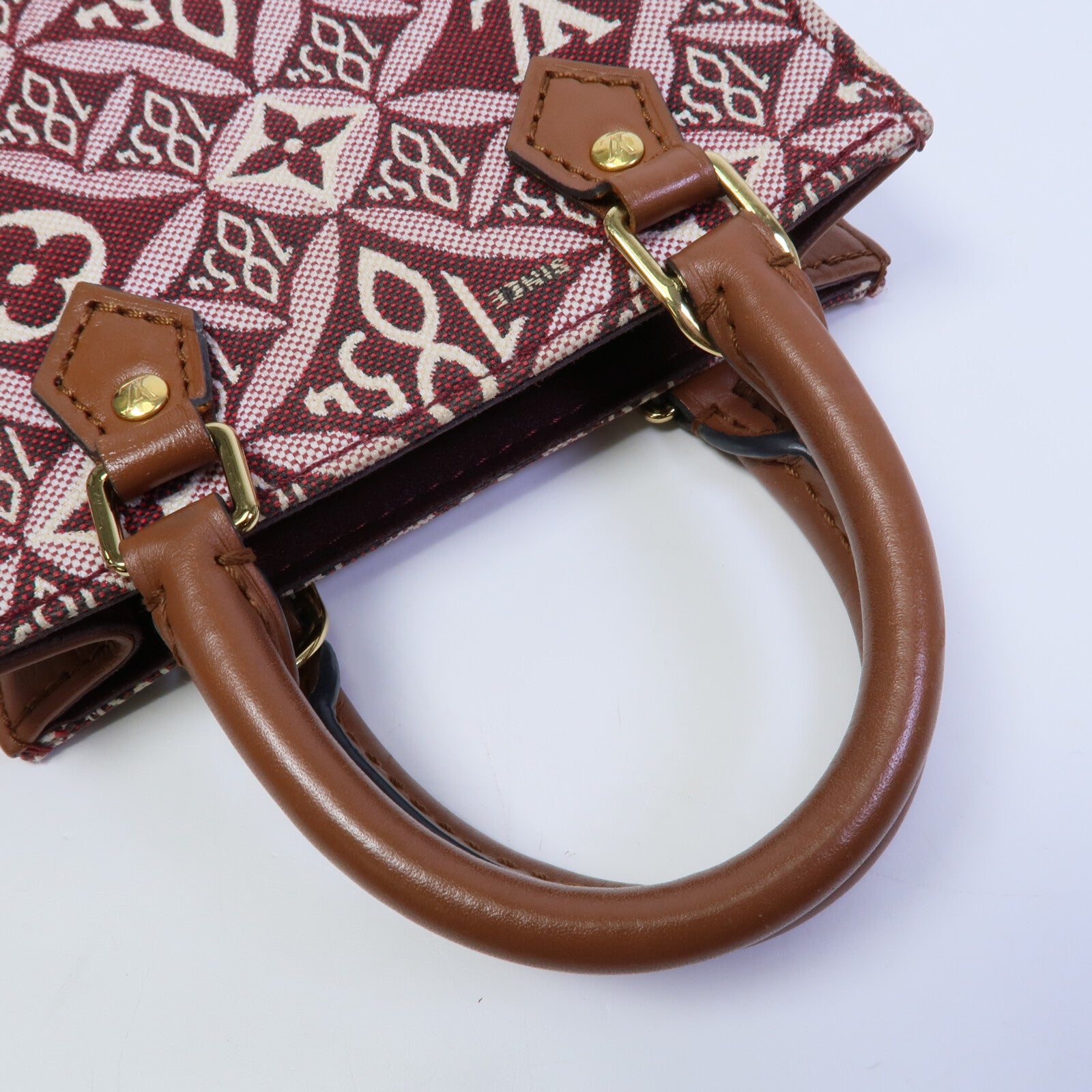 LOUIS VUITTON Monogram Jacquard Petit Sac Plat(Since 1854)手挽肩背兩用袋