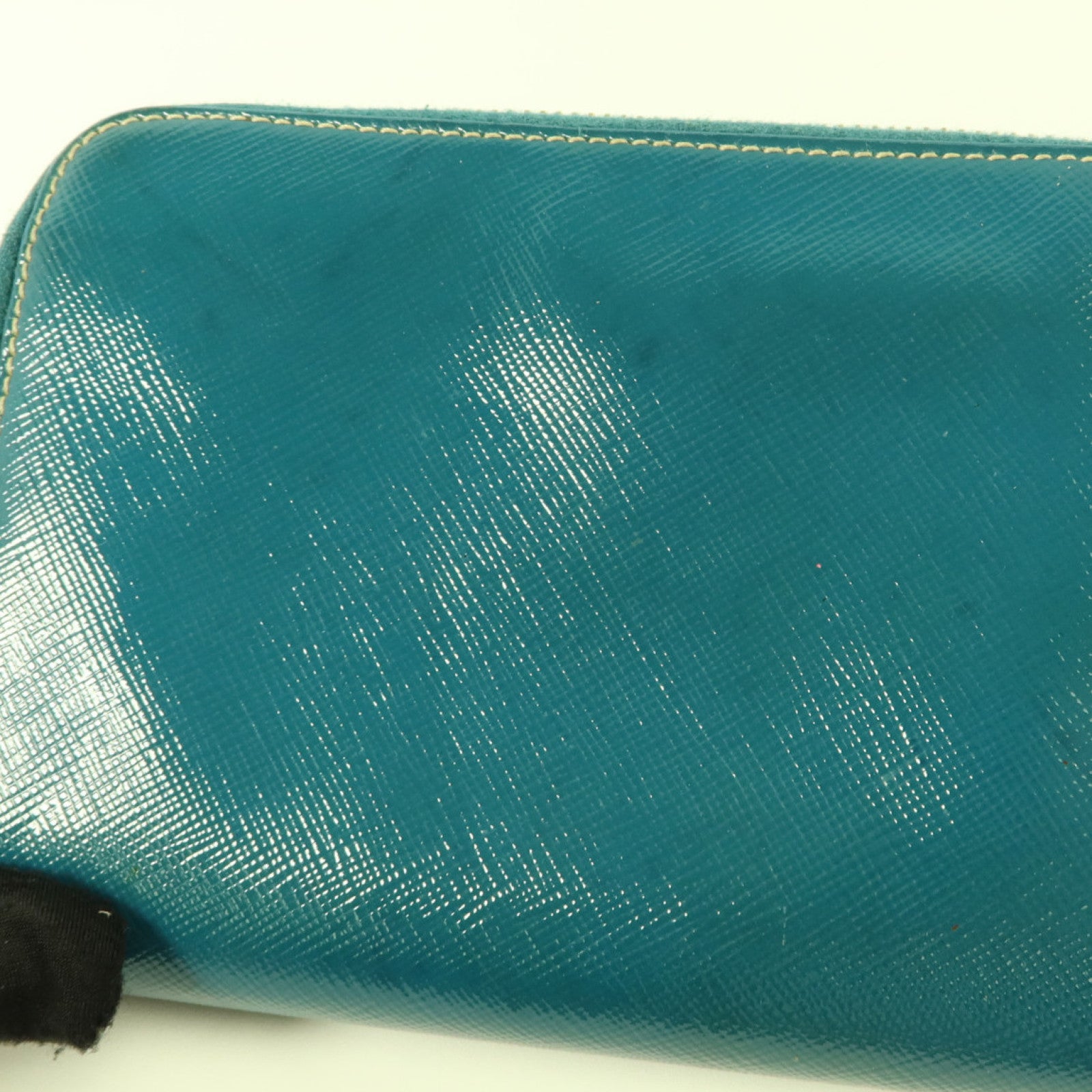 PRADA 漆皮皮革Long Wallet金扣長錢包