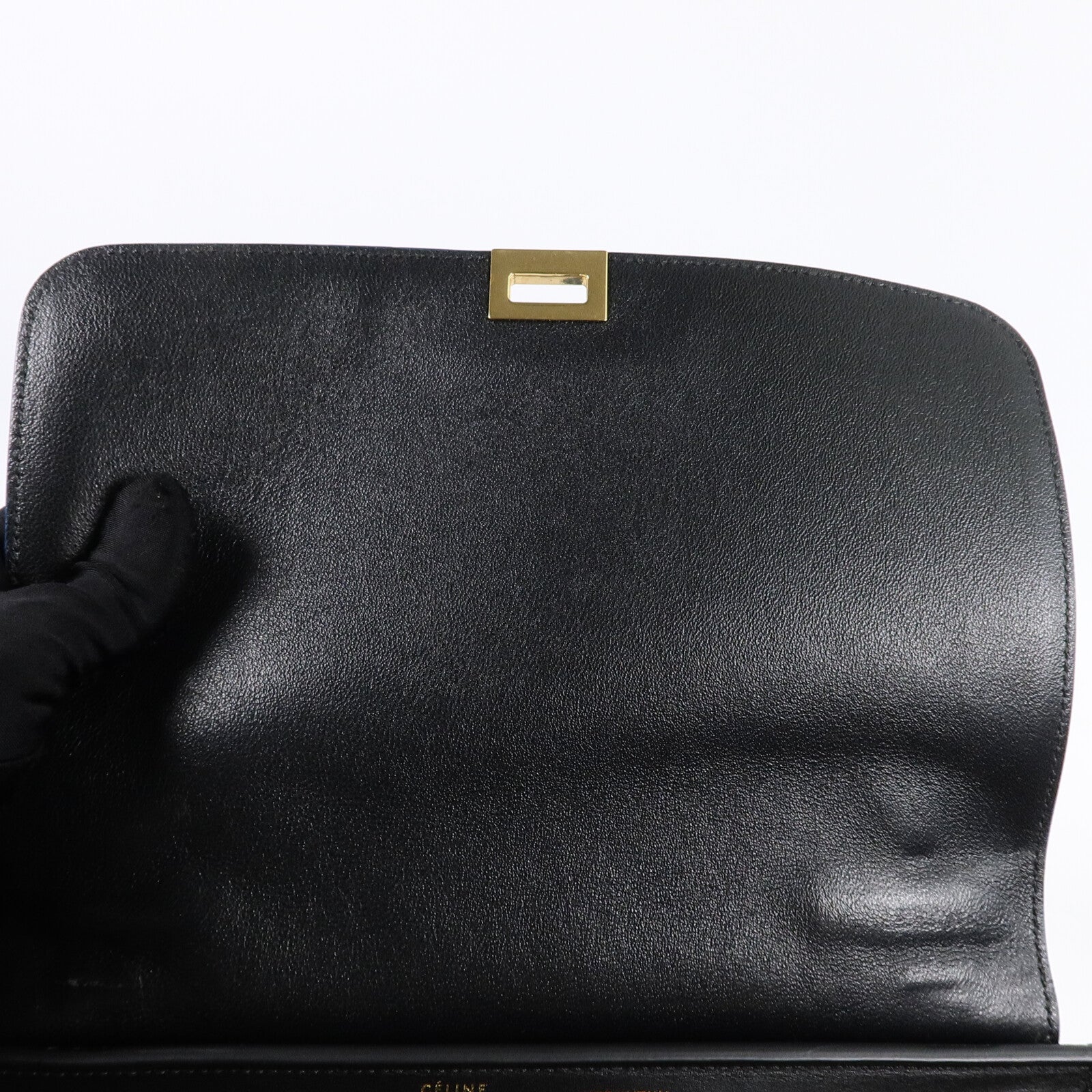 CELINE 牛皮皮革Trapeze Small手挽肩背兩用袋