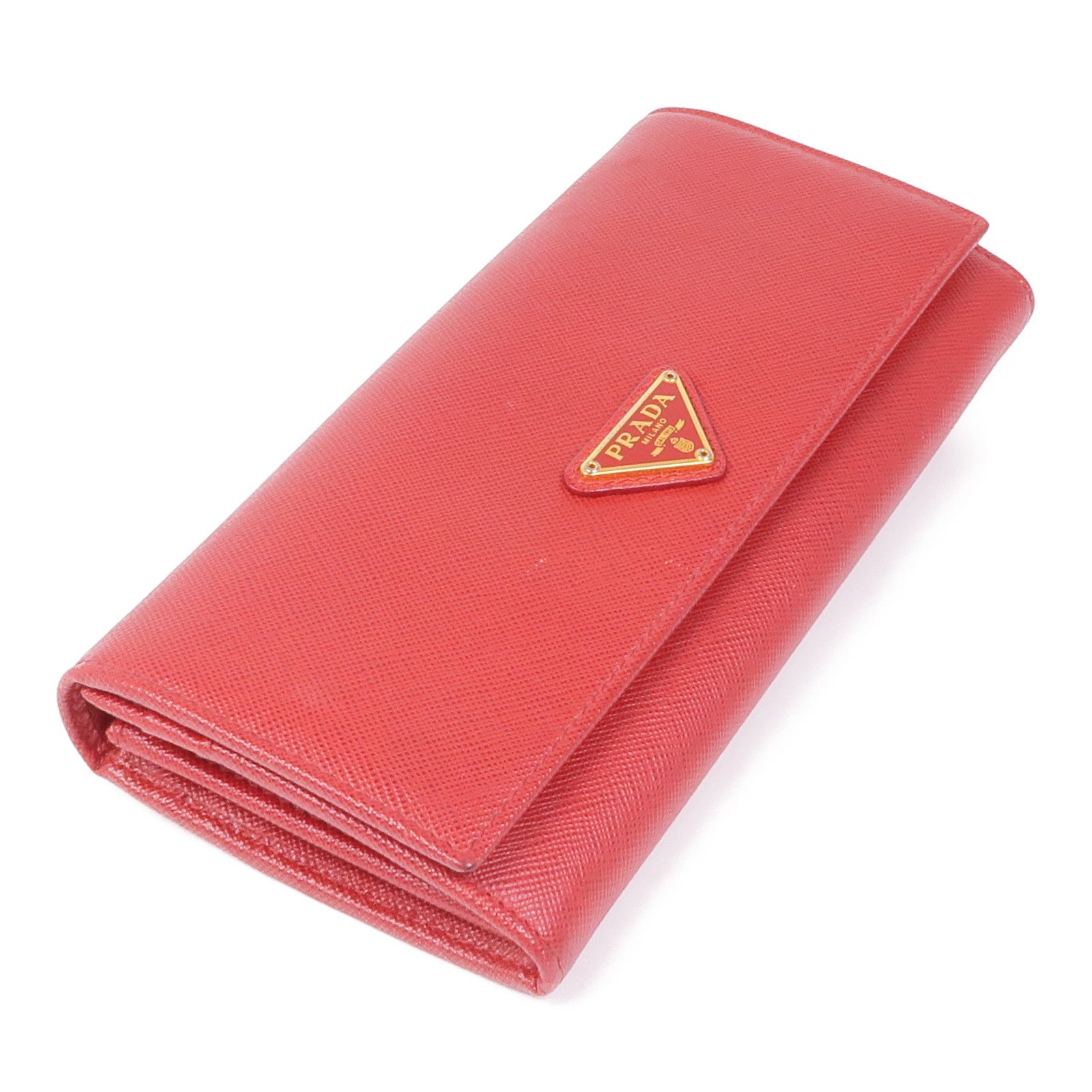 PRADA Saffiano皮革Long Wallet金扣長錢包