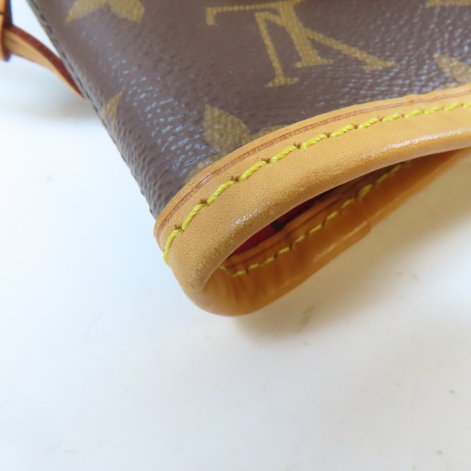 LOUIS VUITTON Monogram Neverfull MM金扣手挽袋啡色