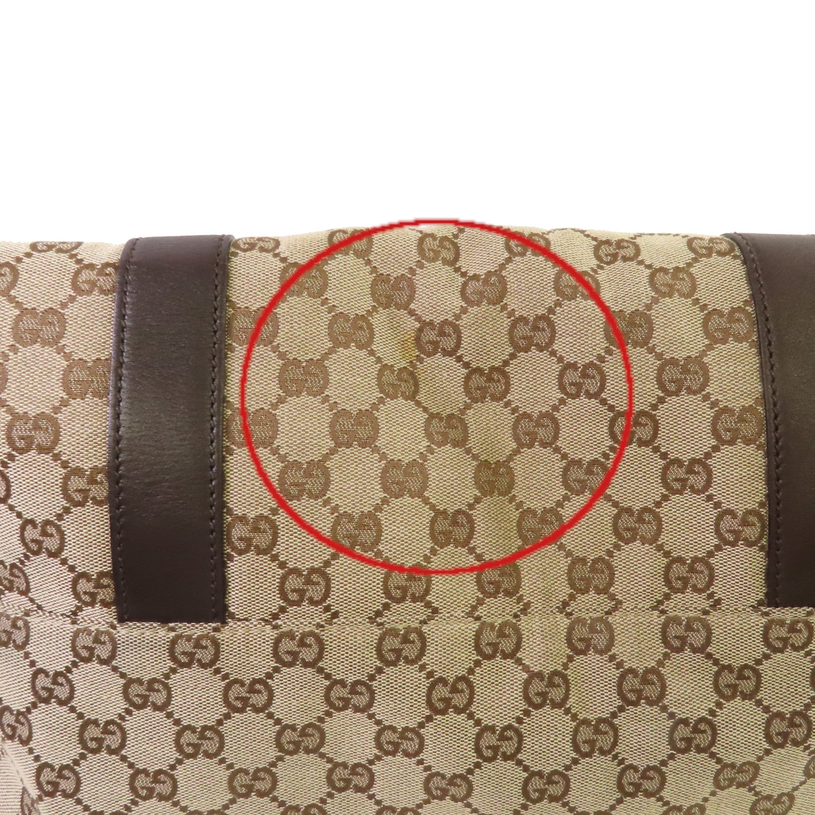GUCCI 【激減優惠】GG帆布Messenger Bag銀扣肩背袋啡色