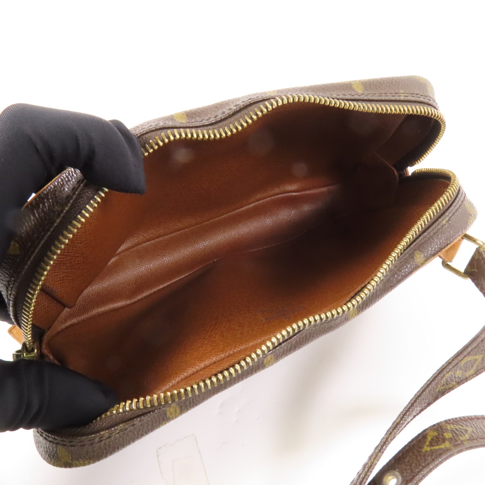 LOUIS VUITTON Monogram Marly Bandouliere金扣肩背袋棕色