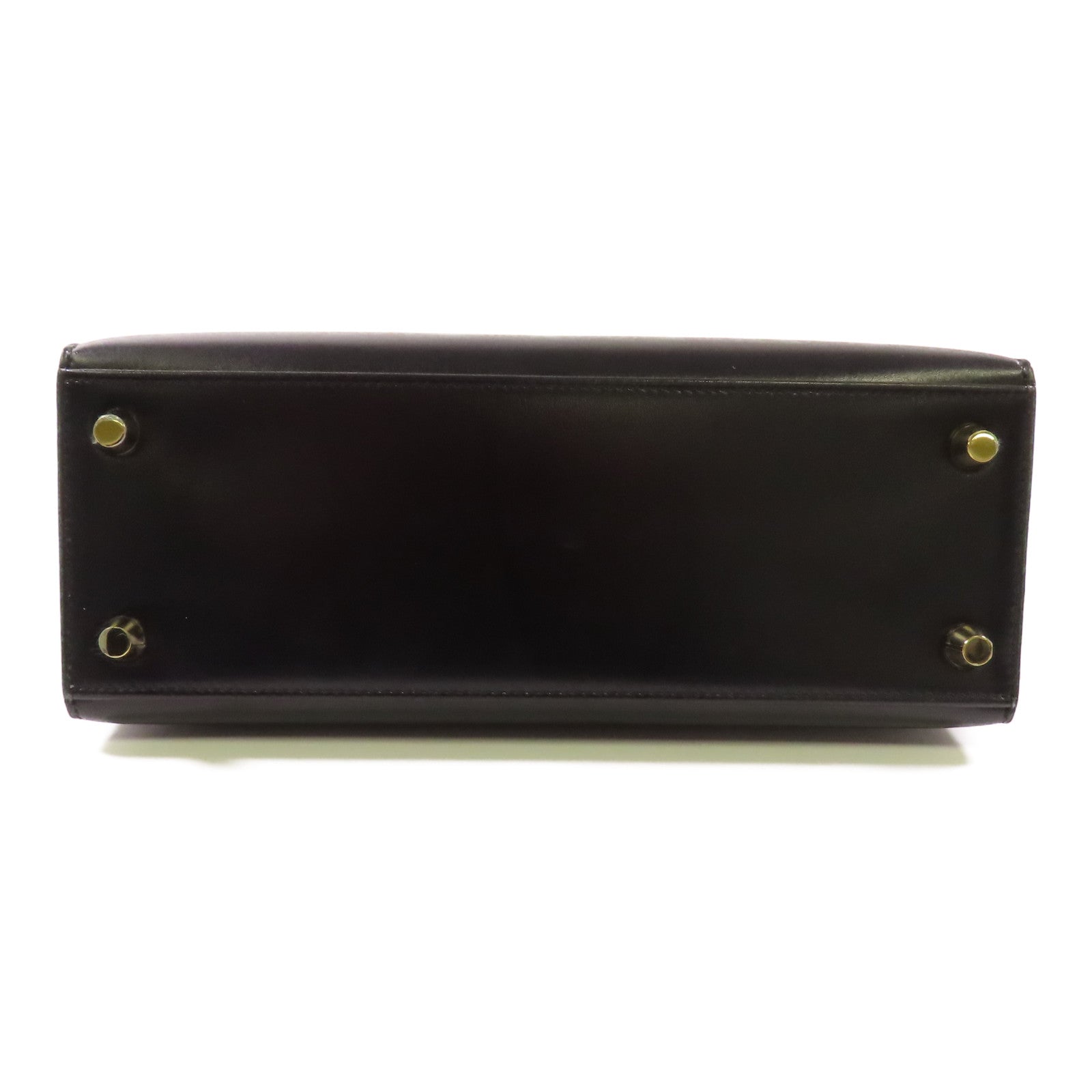 HERMES Boxcalf皮革Kelly 25金扣手挽肩背兩用袋Noir