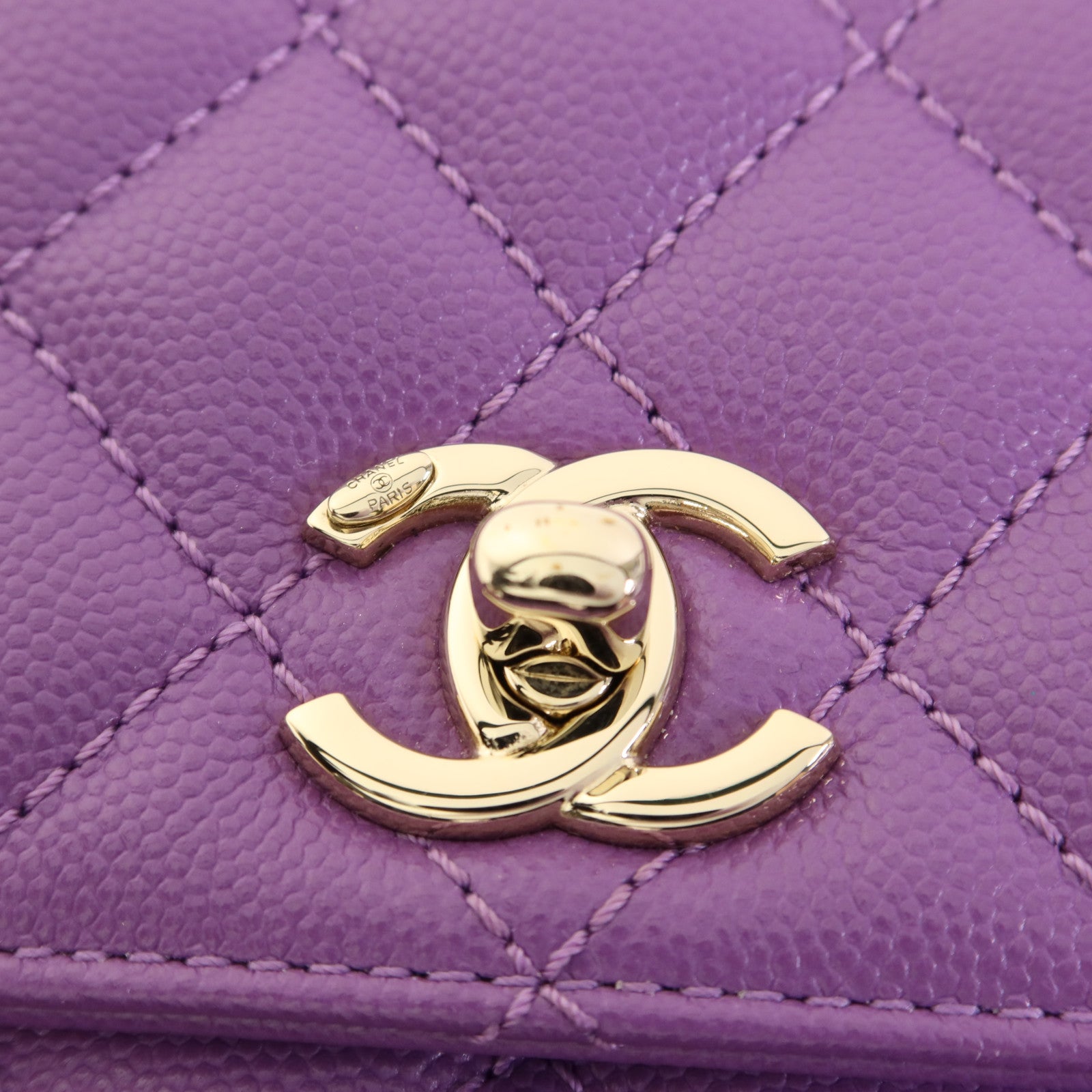 CHANEL 牛皮皮革Mini Coco Handle金扣手挽肩背兩用袋