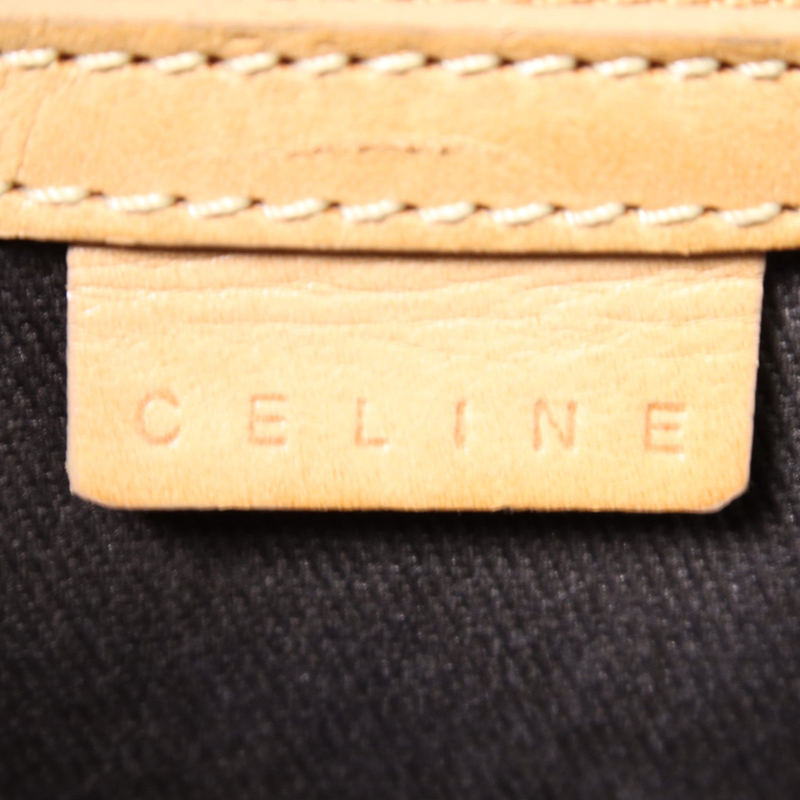 CELINE 塗層帆布Shoulder Bag金扣手挽肩背兩用袋