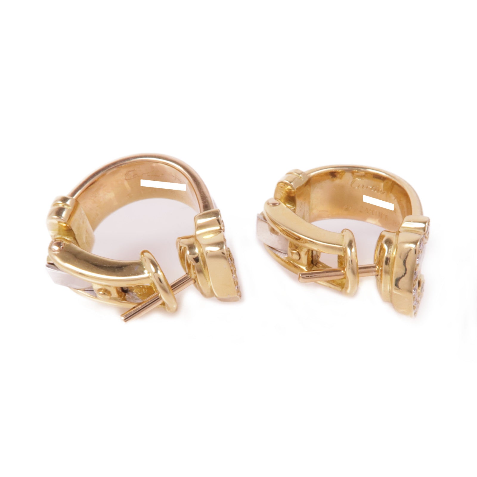 CARTIER 18K黃金/白金/玫瑰金C De Cartier Earrings鑽石耳環