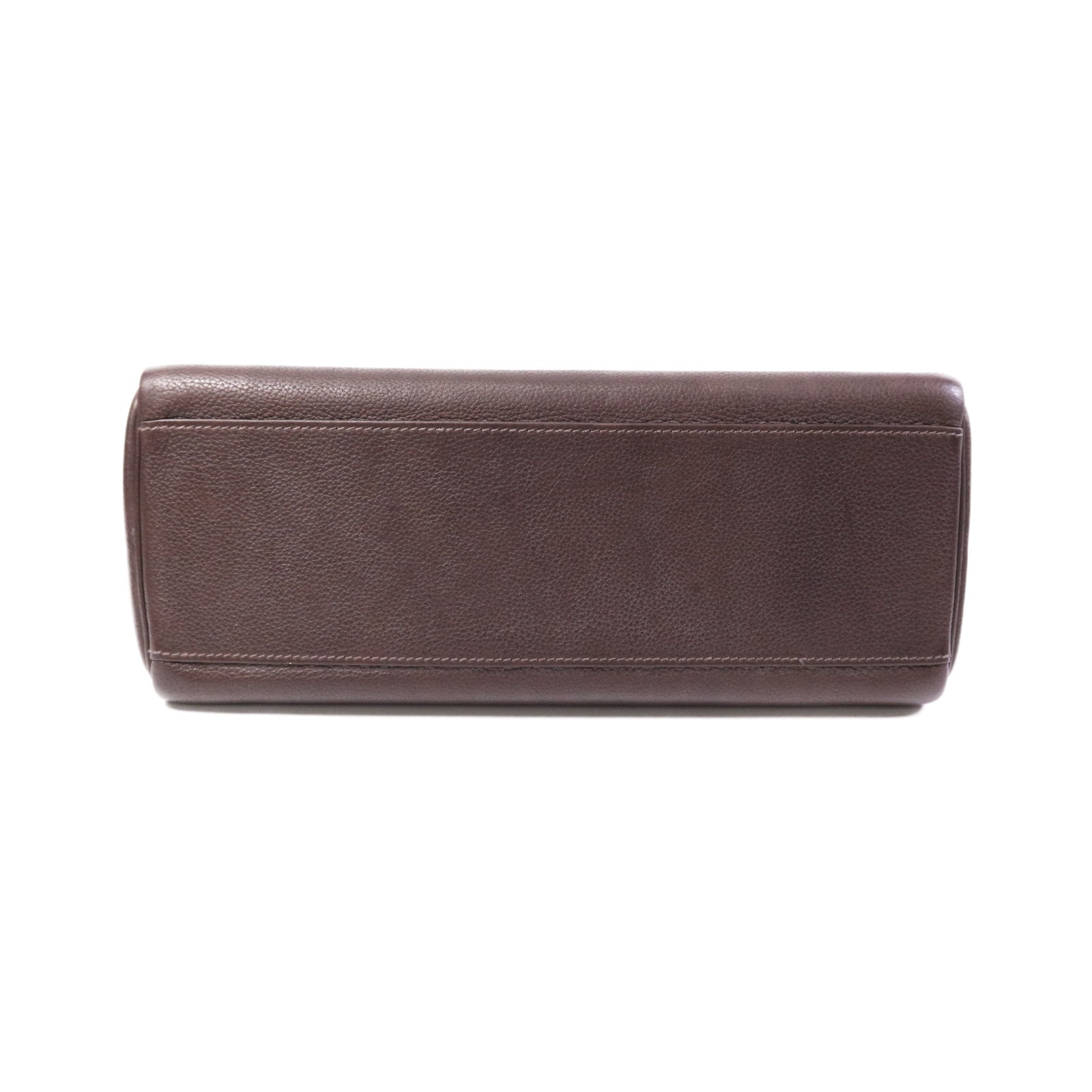 HERMES Barenia皮革Kelly Messenger GM銀扣肩背袋Rouge H