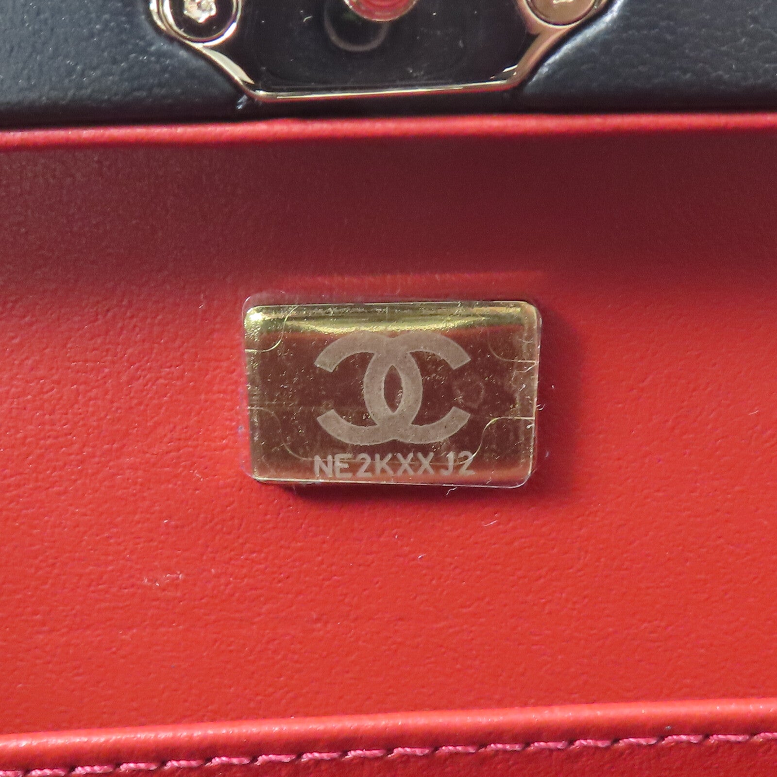 CHANEL 羊皮皮革Small Box鏈帶手挽肩背兩用袋