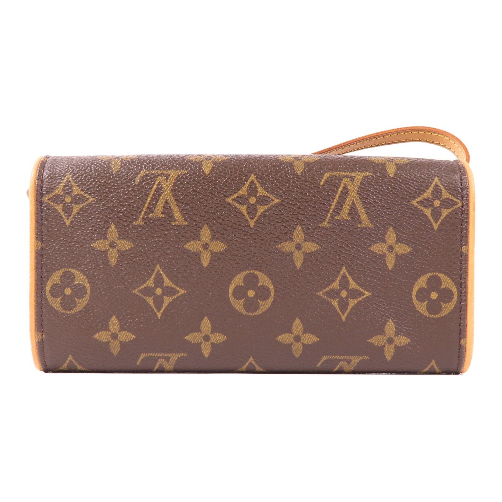 LOUIS VUITTON LV GHW Pochette Twin PM Shoulder Bag M51854 Monogram Brown