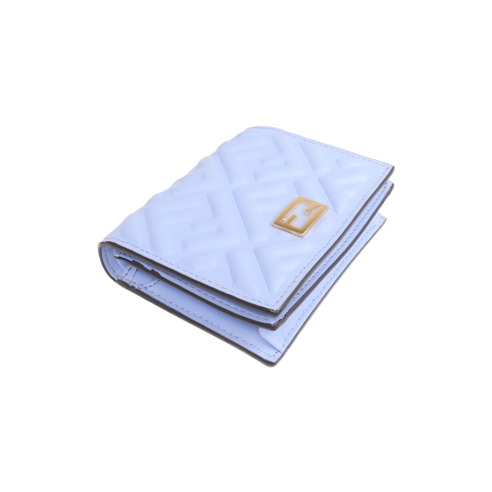 FENDI 【激減優惠】牛皮皮革Wallet金扣錢包