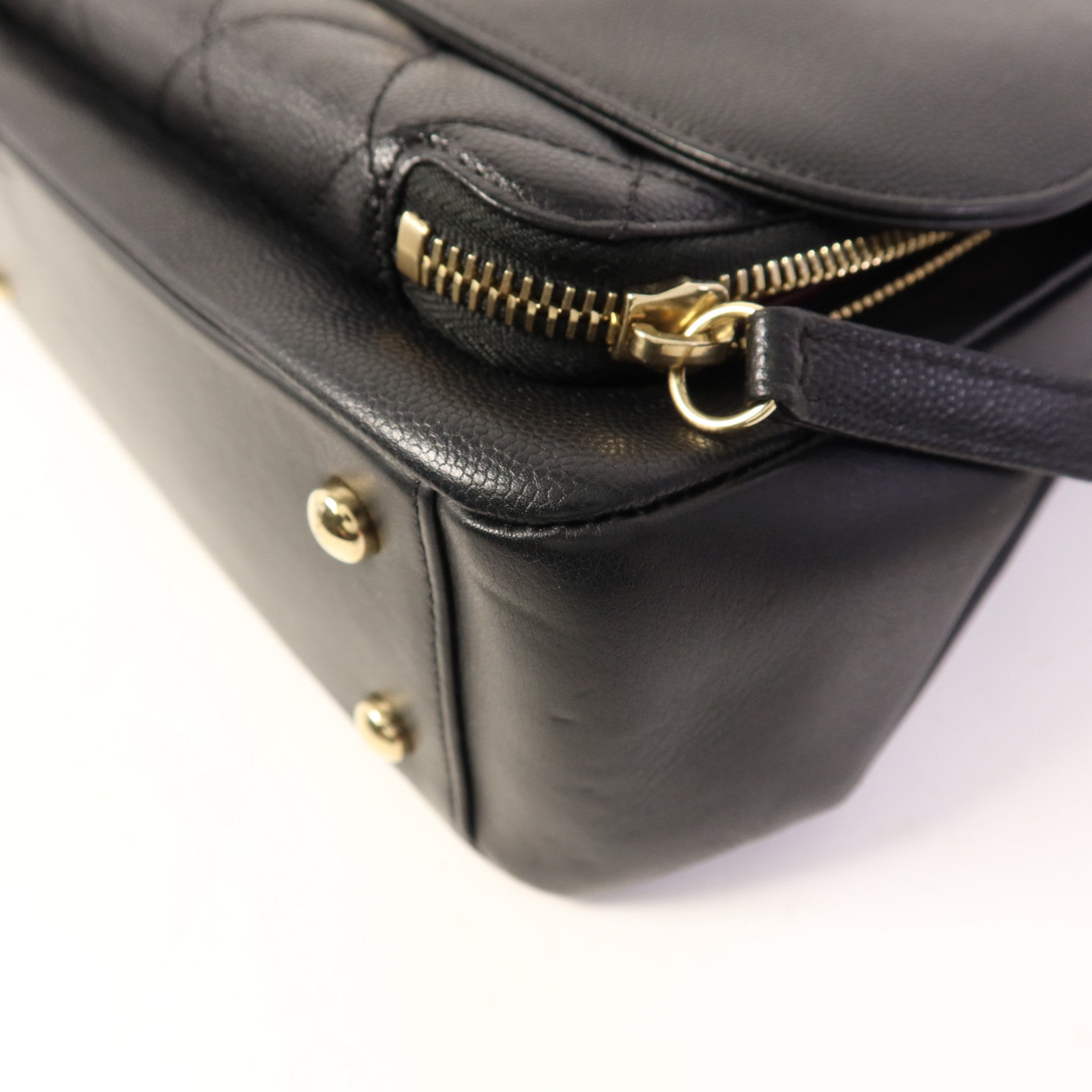 CHANEL 牛皮皮革Business Affinity Bag金扣手挽肩背兩用袋