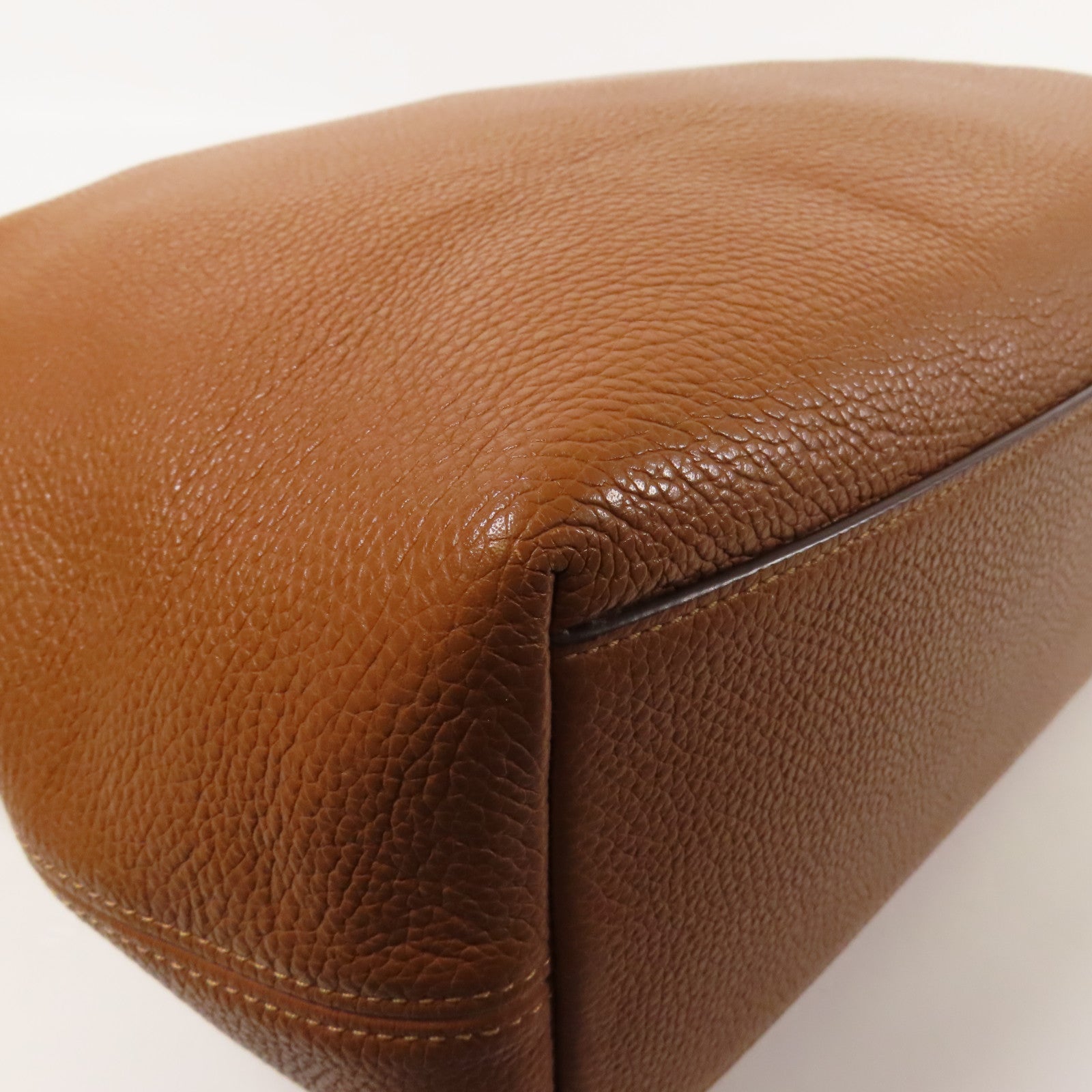COACH 牛皮皮革Shoulder Bag銀扣肩背袋