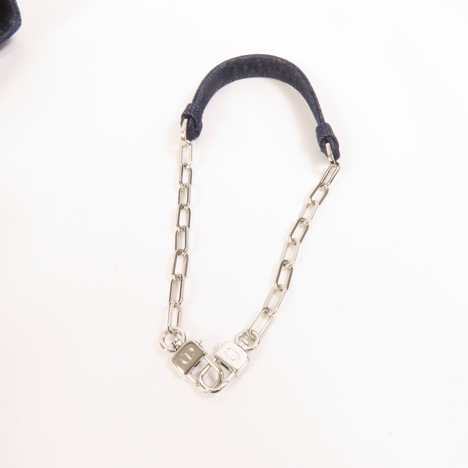 Dior Demin Lady D Joy銀扣手挽肩背兩用袋
