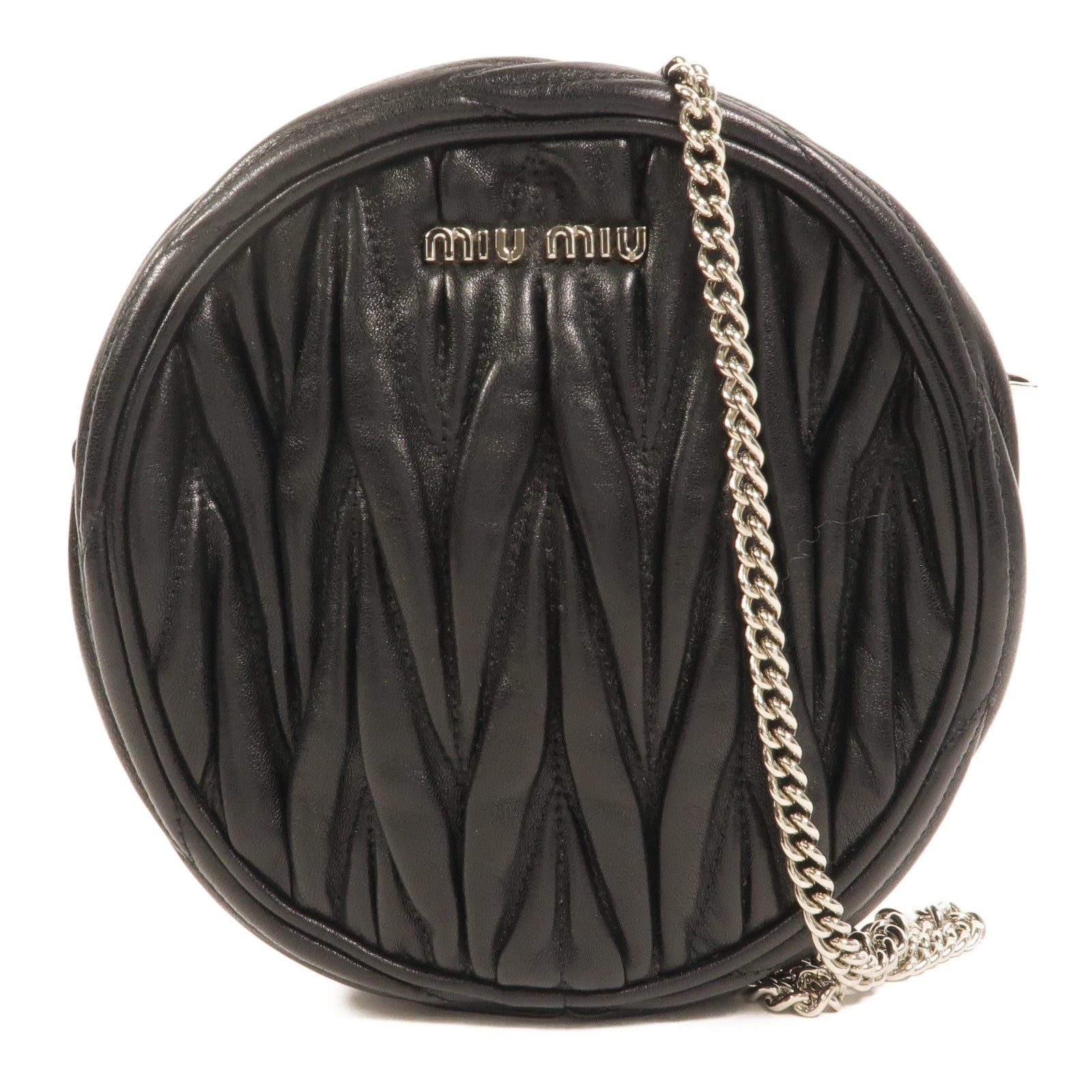 Miu Miu 羊皮皮革Shoulder Bag鏈帶肩背袋