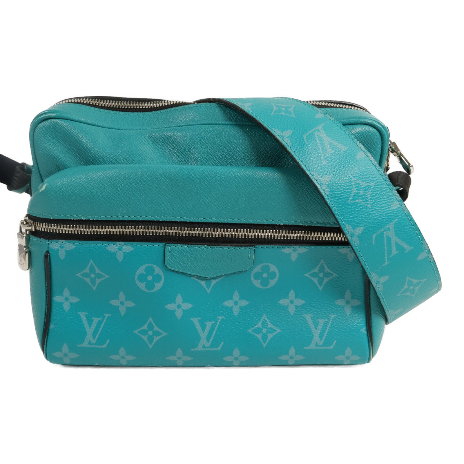 LOUIS VUITTON Taiga/Monogram Eclipse Outdoor Messenger PM 肩背袋