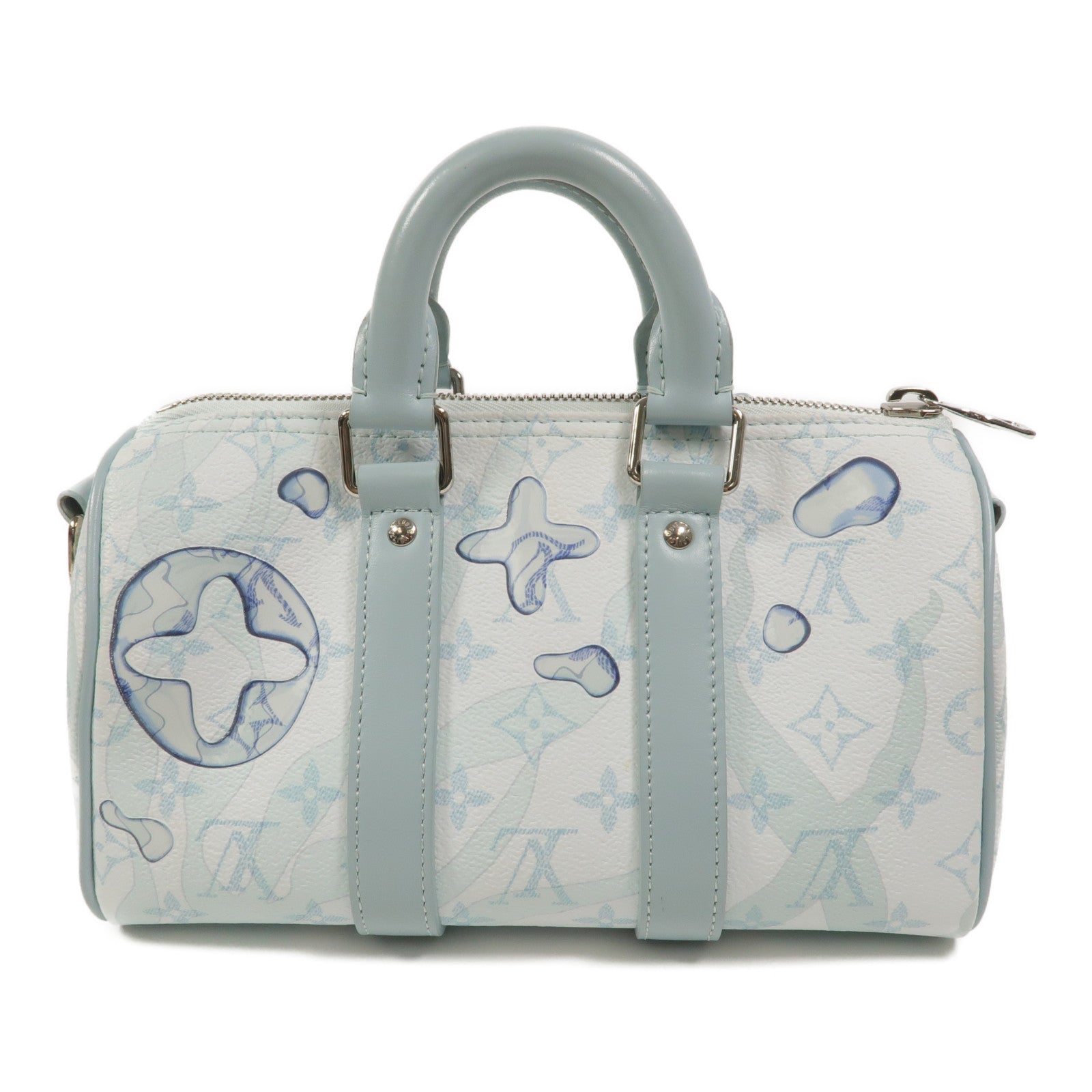 LOUIS VUITTON Monogram Aqua Garden Keepall Bandouliere 25手挽肩背兩用袋