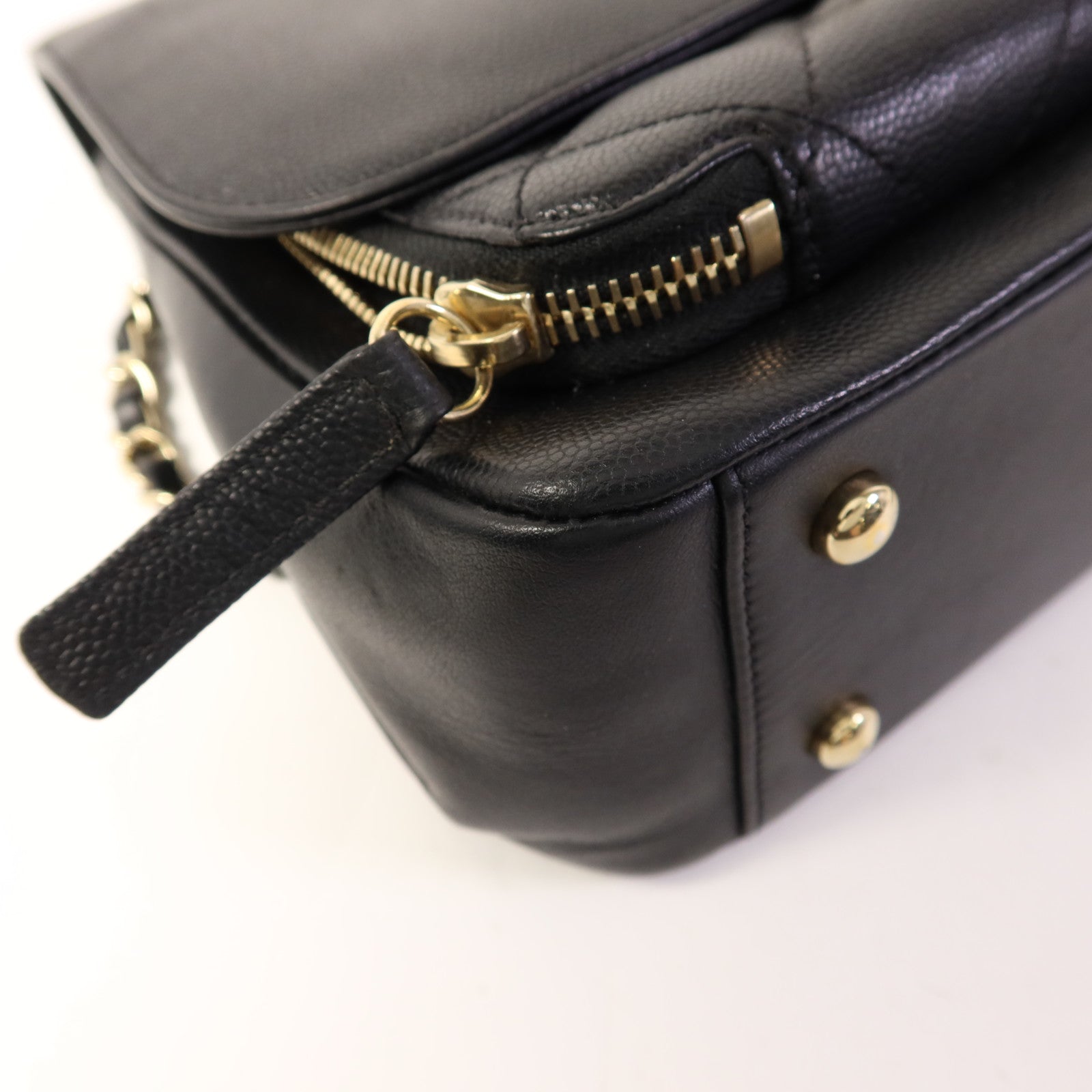 CHANEL 牛皮皮革Business Affinity Bag金扣手挽肩背兩用袋
