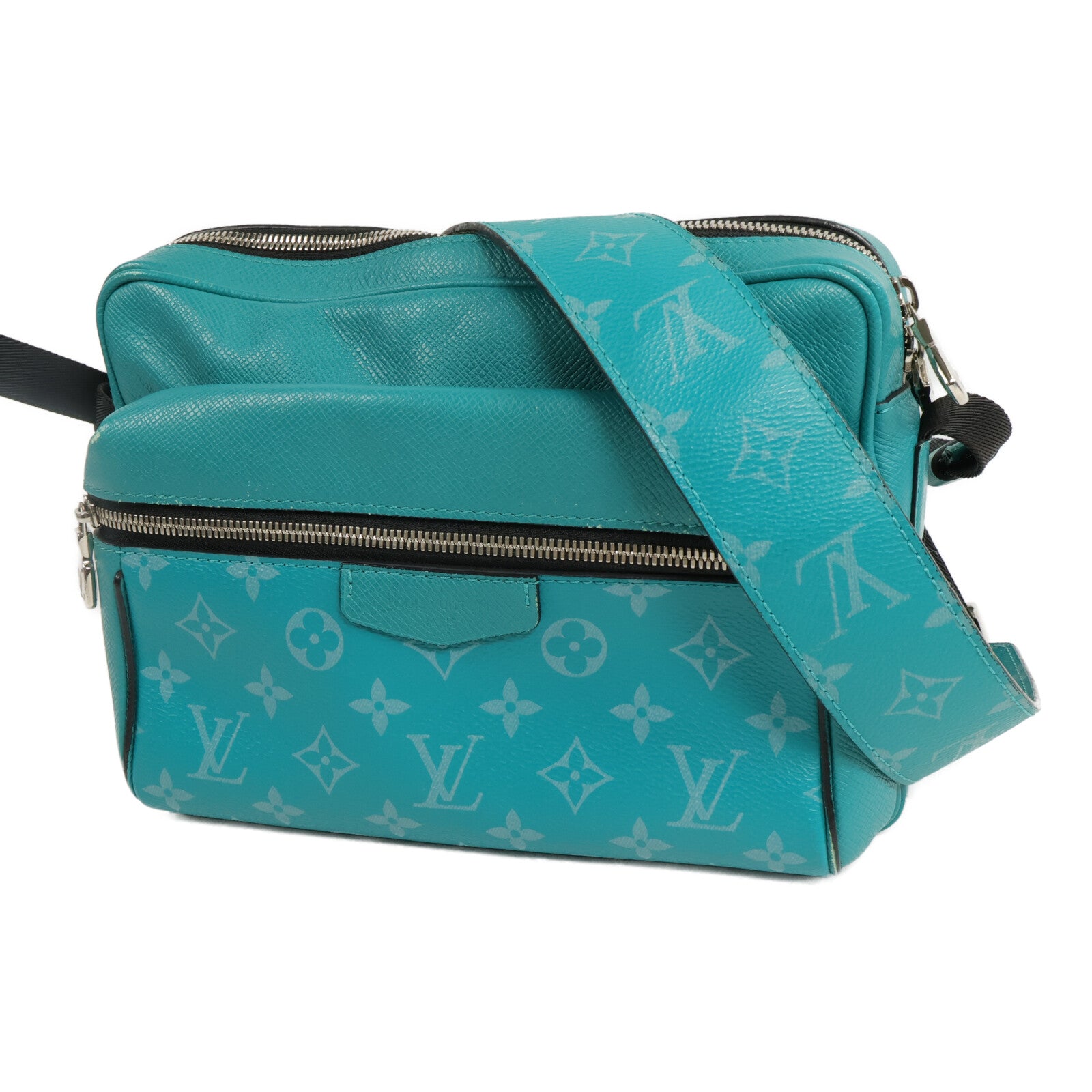 LOUIS VUITTON Taiga/Monogram Eclipse Outdoor Messenger PM 肩背袋