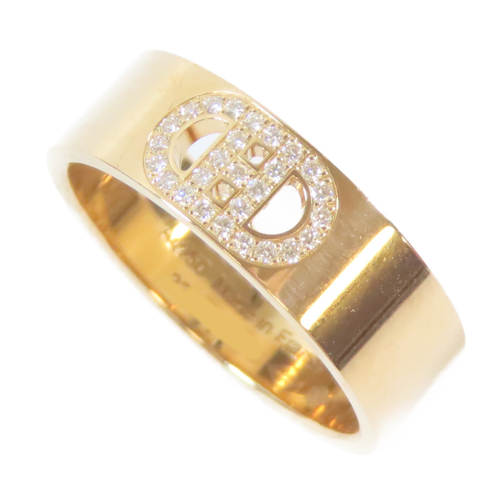 HERMES 18K玫瑰金 H Dancre Ring 4.6g 戒指 US#4.5
