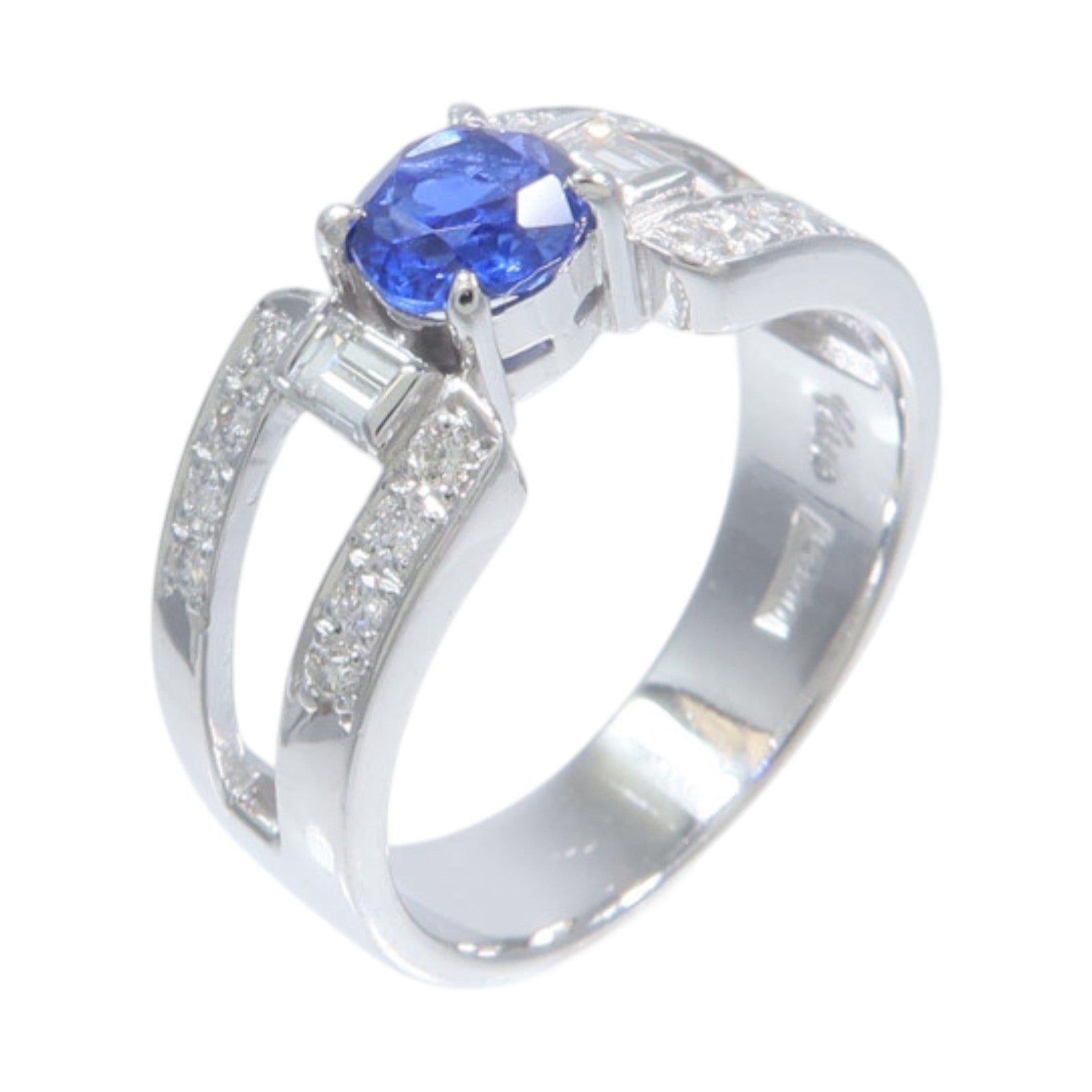 JEWELRY 【激減優惠】Pt900鉑金Sapphire Diamond Ring藍寶石/鑽石戒指