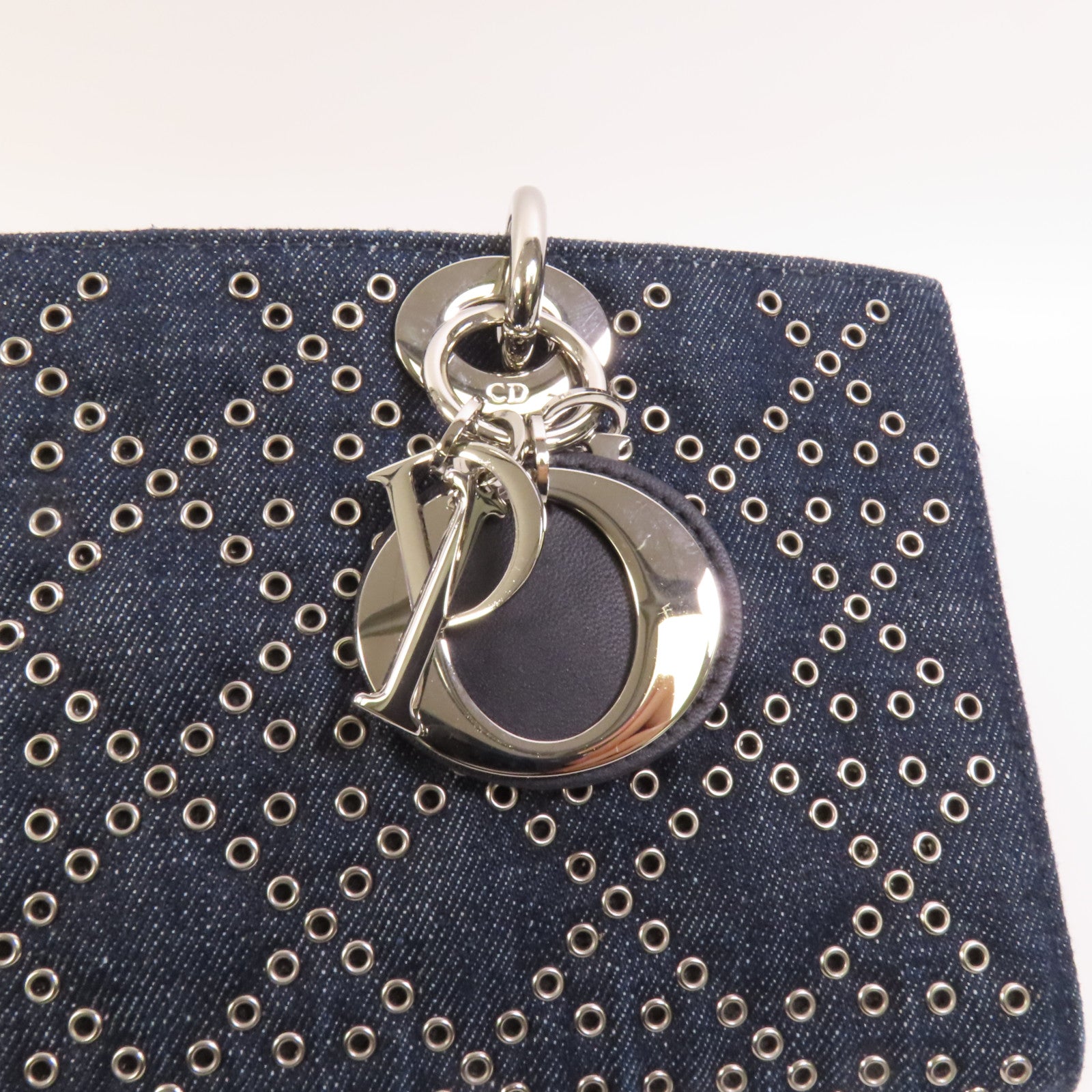Dior Demin Lady D Joy銀扣手挽肩背兩用袋