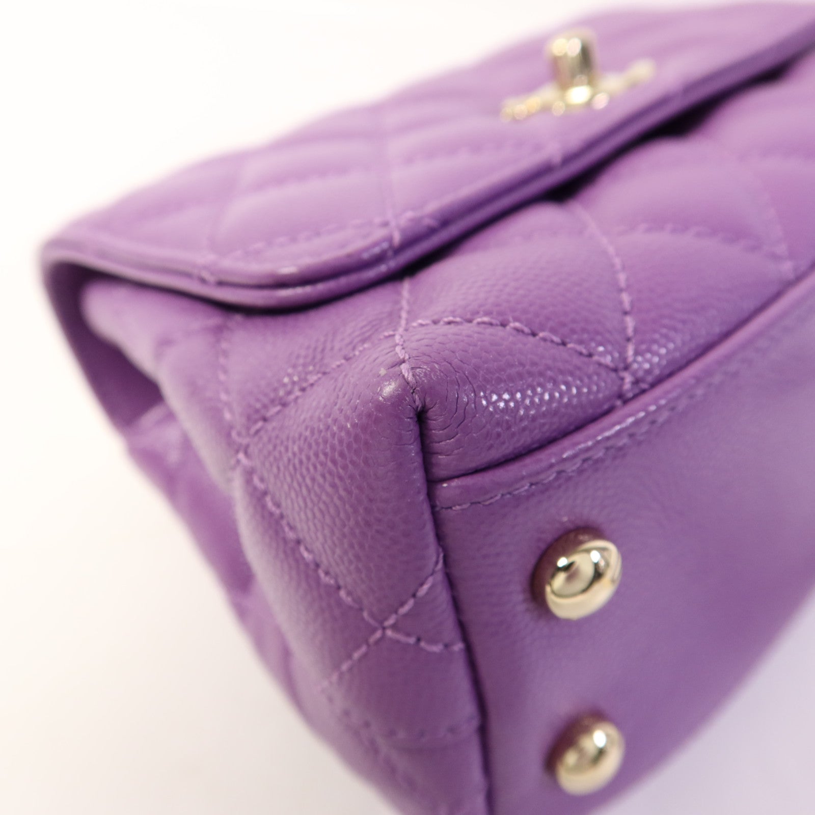 CHANEL 牛皮皮革Mini Coco Handle金扣手挽肩背兩用袋