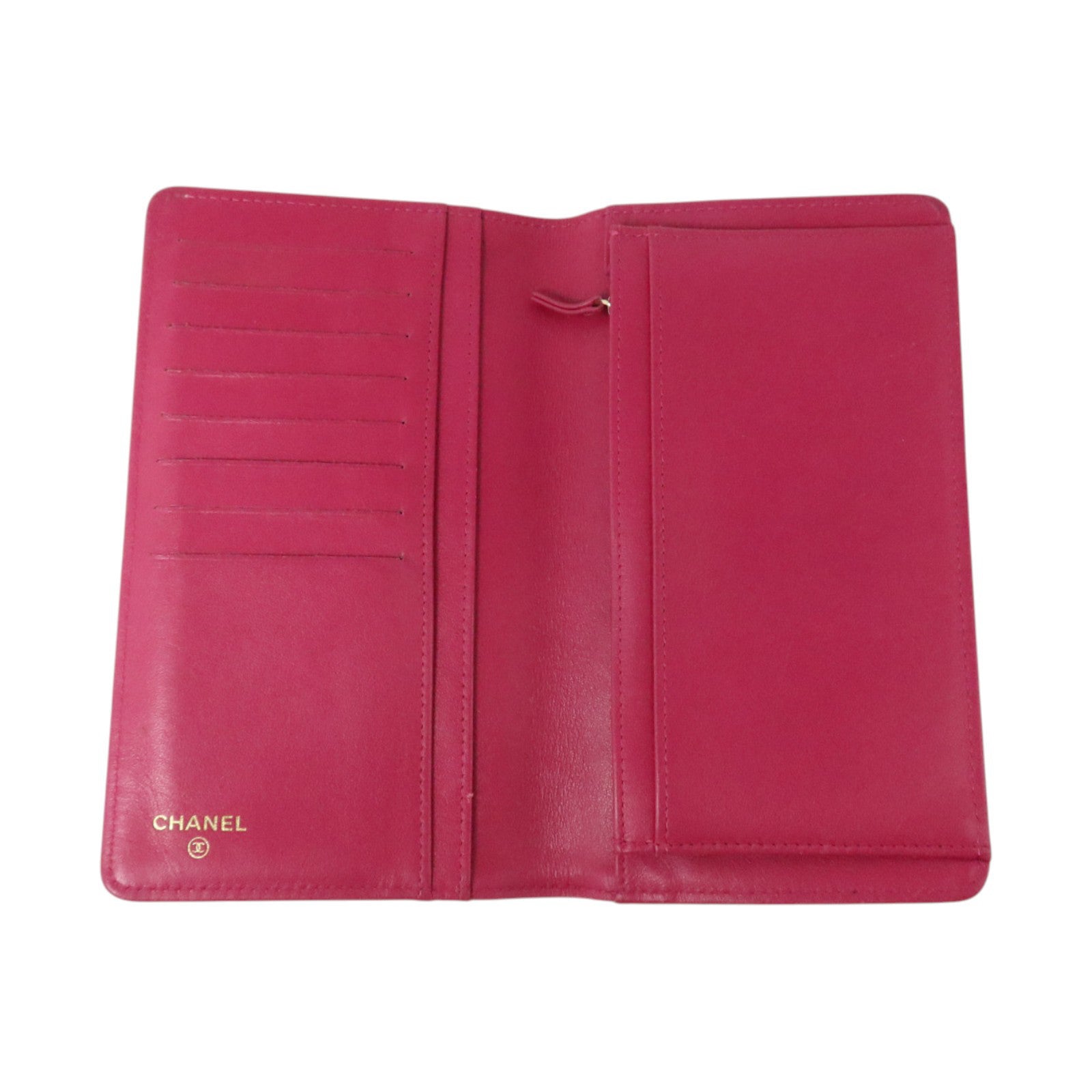 CHANEL 牛皮皮革Boy Chanel Long Wallet金扣長錢包
