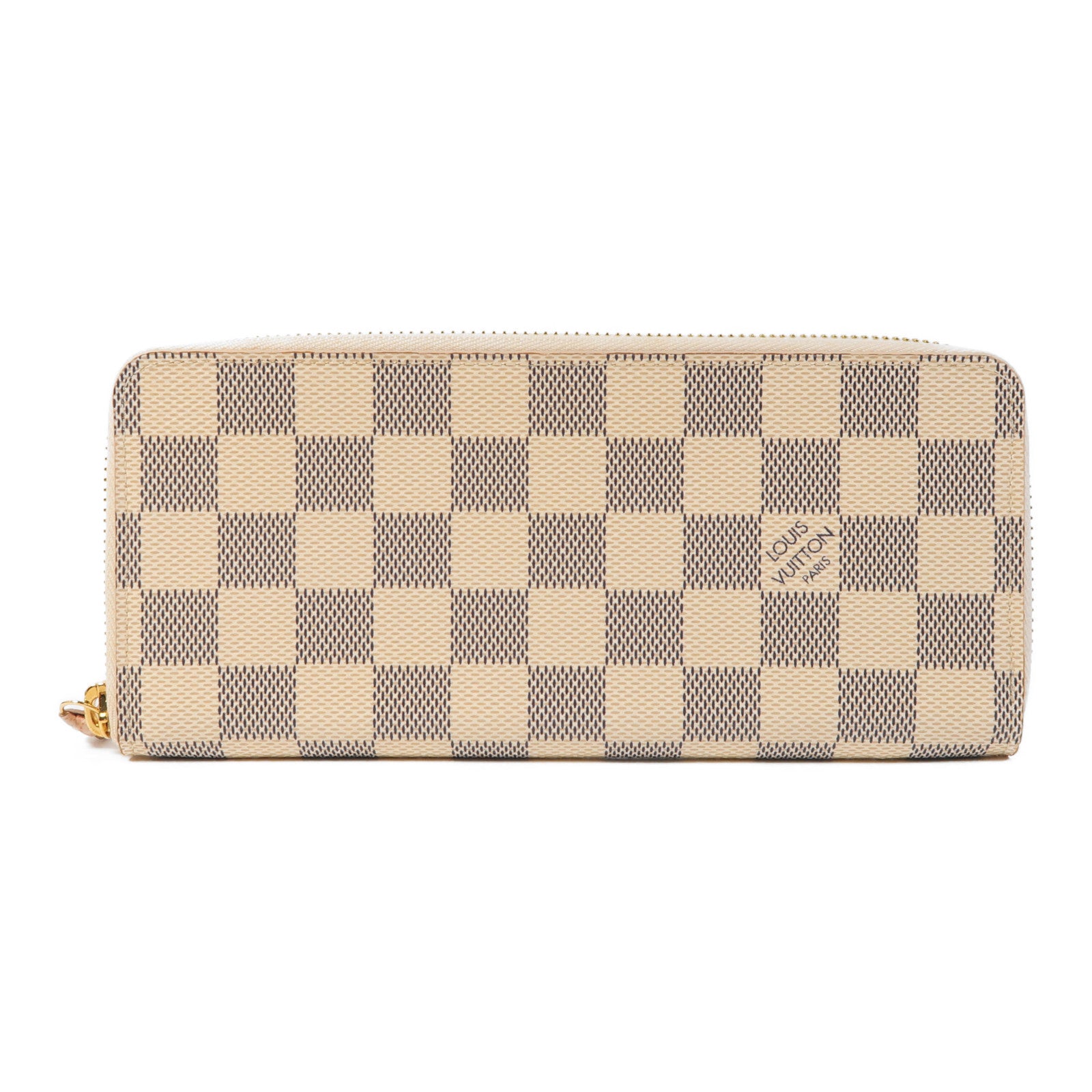 LOUIS VUITTON Damier Azur Clemence Long Wallet金扣長錢包
