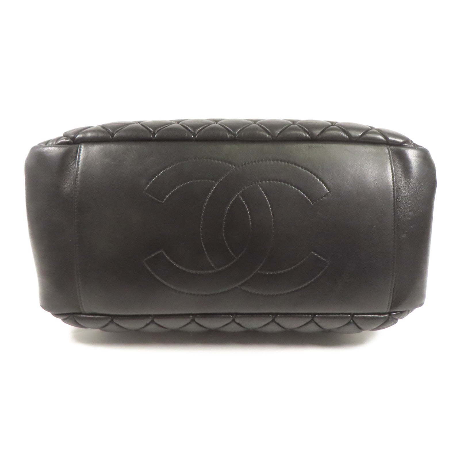 CHANEL 牛皮皮革Chain Shoulder銀扣鏈帶肩背袋