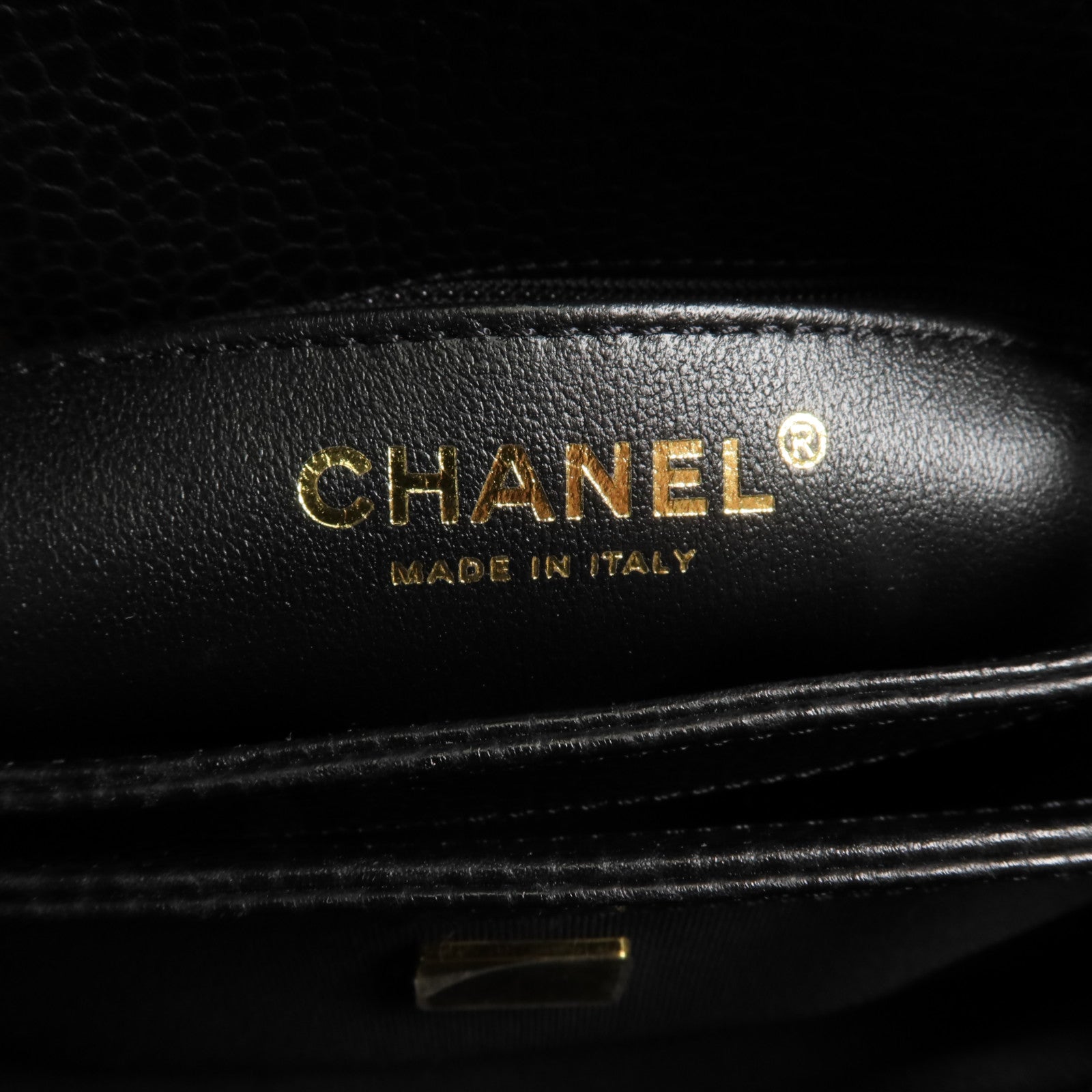 CHANEL 牛皮皮革Bowling Bag金扣肩背袋