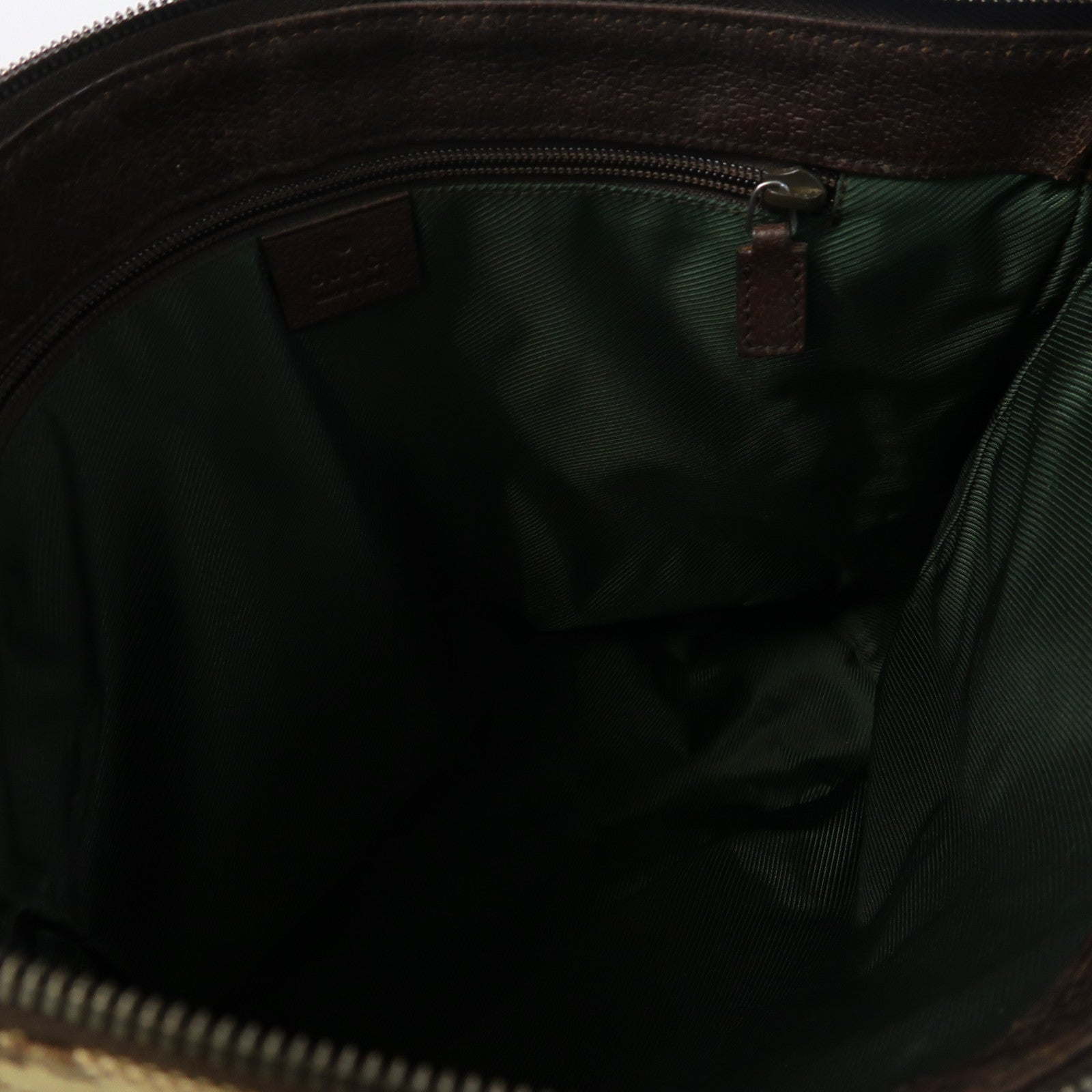 GUCCI 帆布Shoulder Bag銀扣肩背袋啡色