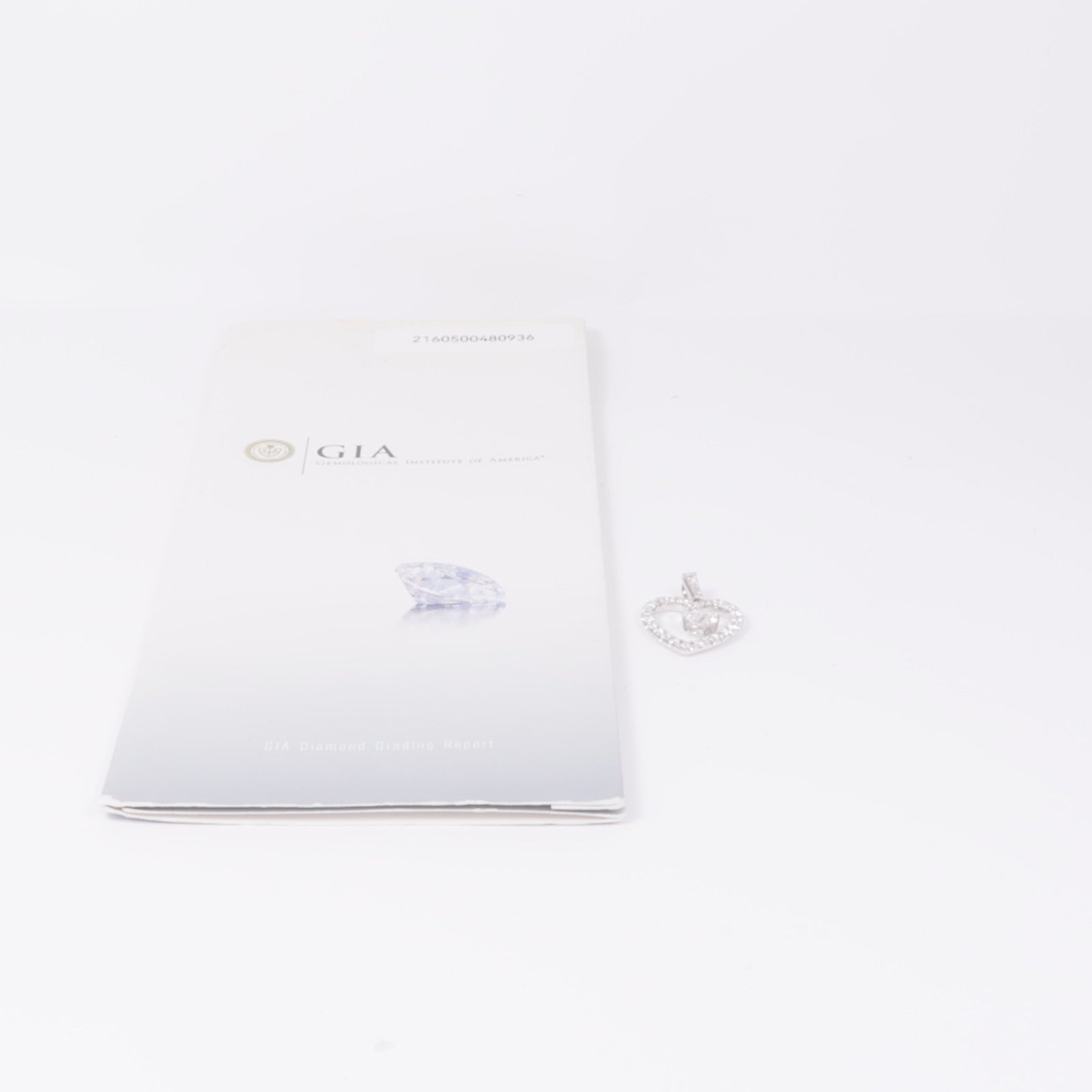 JEWELRY 18K白金Diamond Pendant Top鑽石吊墜