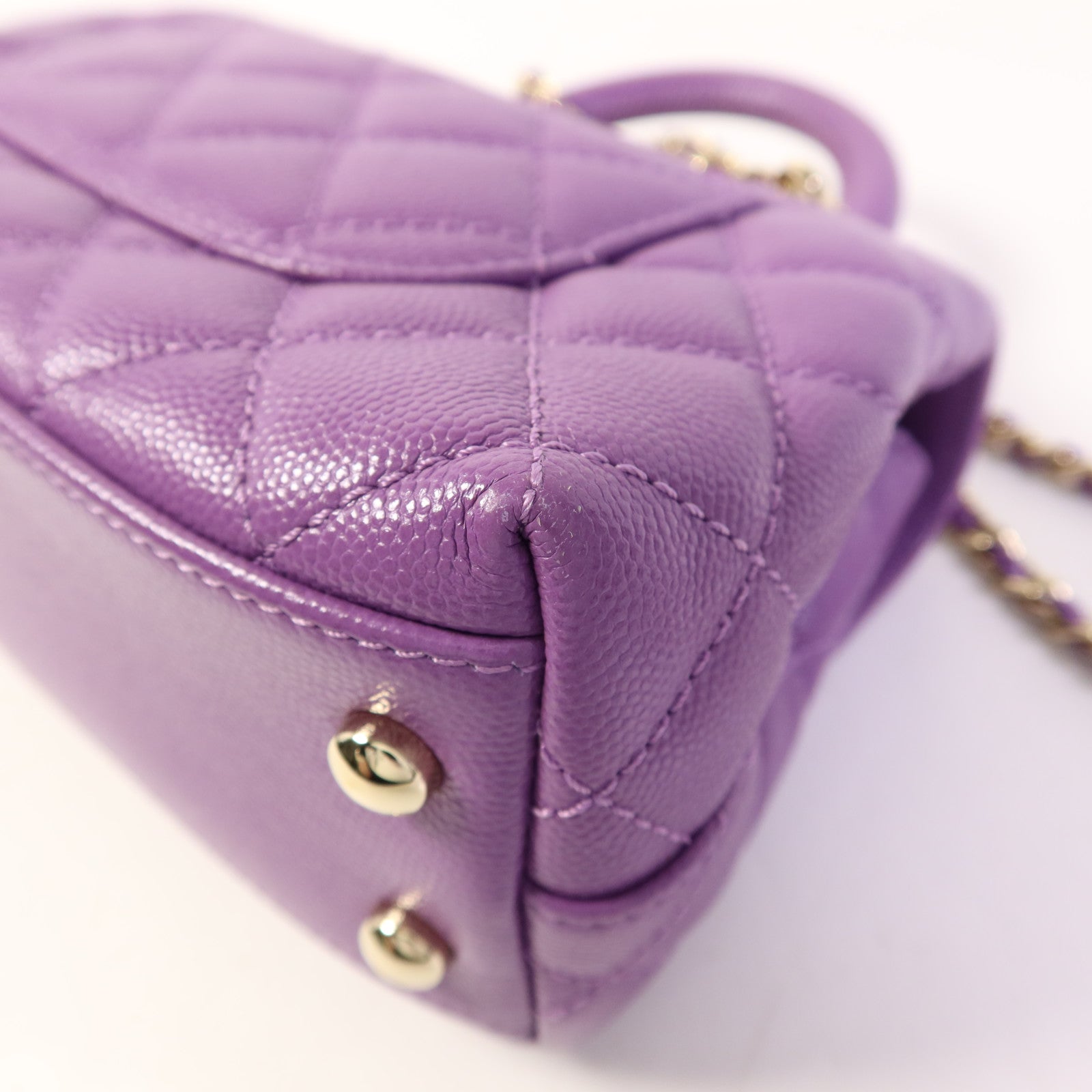 CHANEL 牛皮皮革Mini Coco Handle金扣手挽肩背兩用袋