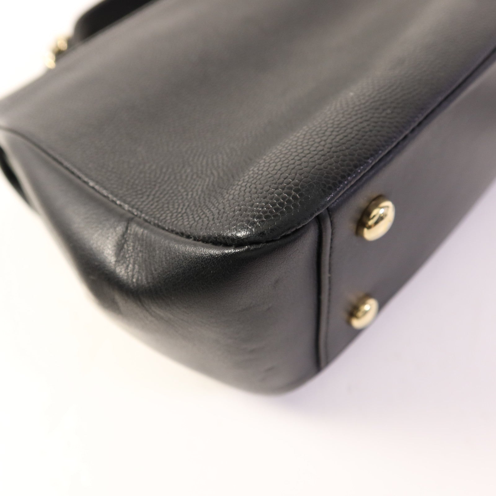 CHANEL 牛皮皮革Business Affinity Bag金扣手挽肩背兩用袋