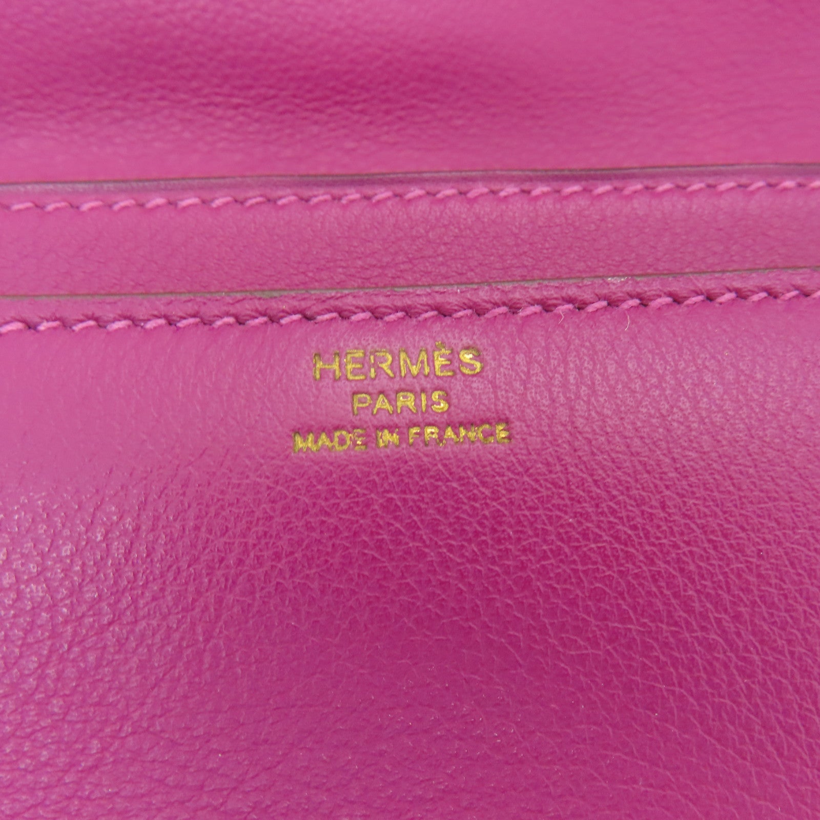 HERMES 【清倉大減價】Swift皮革Constance Elan金扣肩背袋Tosca粉紫色